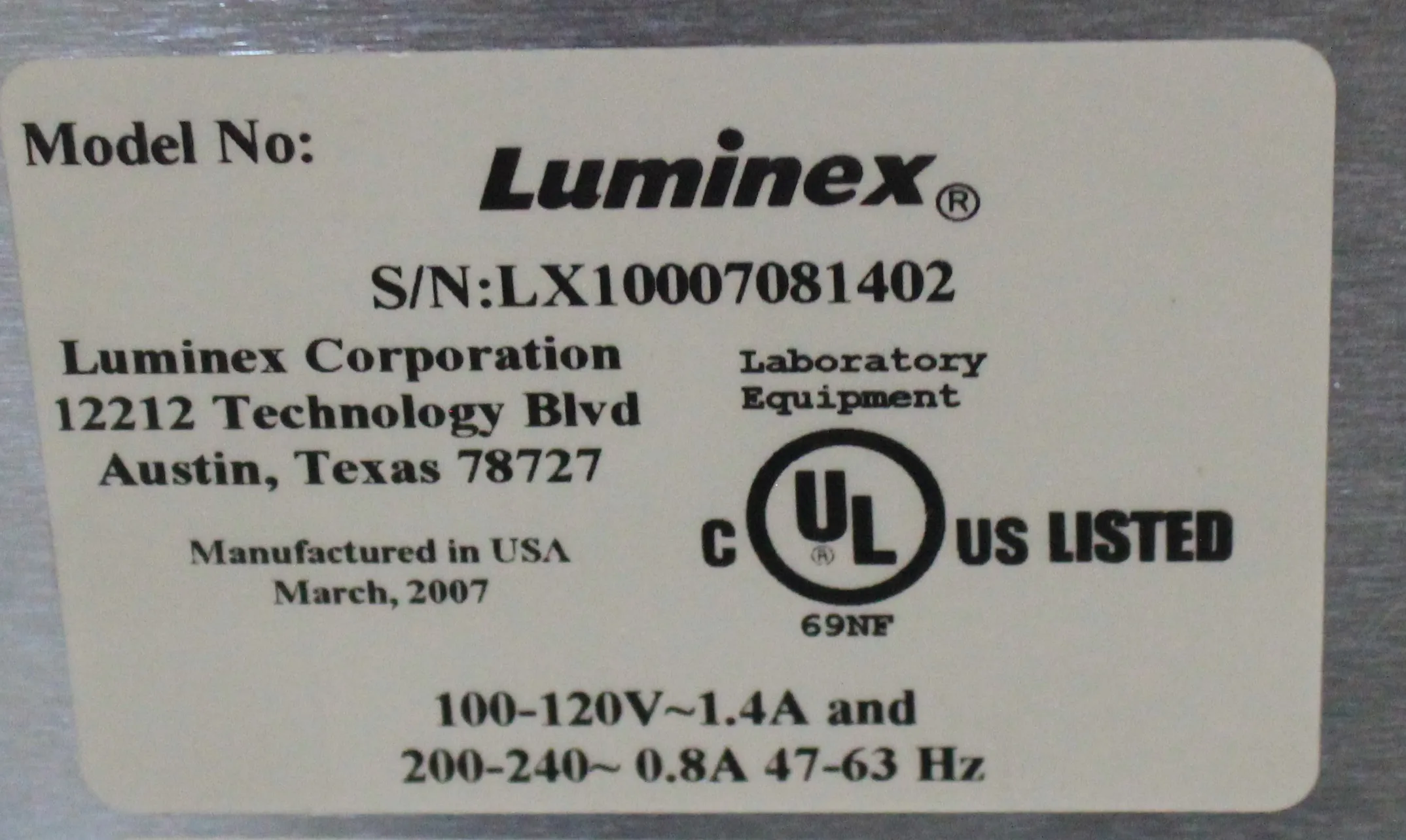 Used Luminex 200 Cell Based Assay Analyzer with 30-Day Warranty