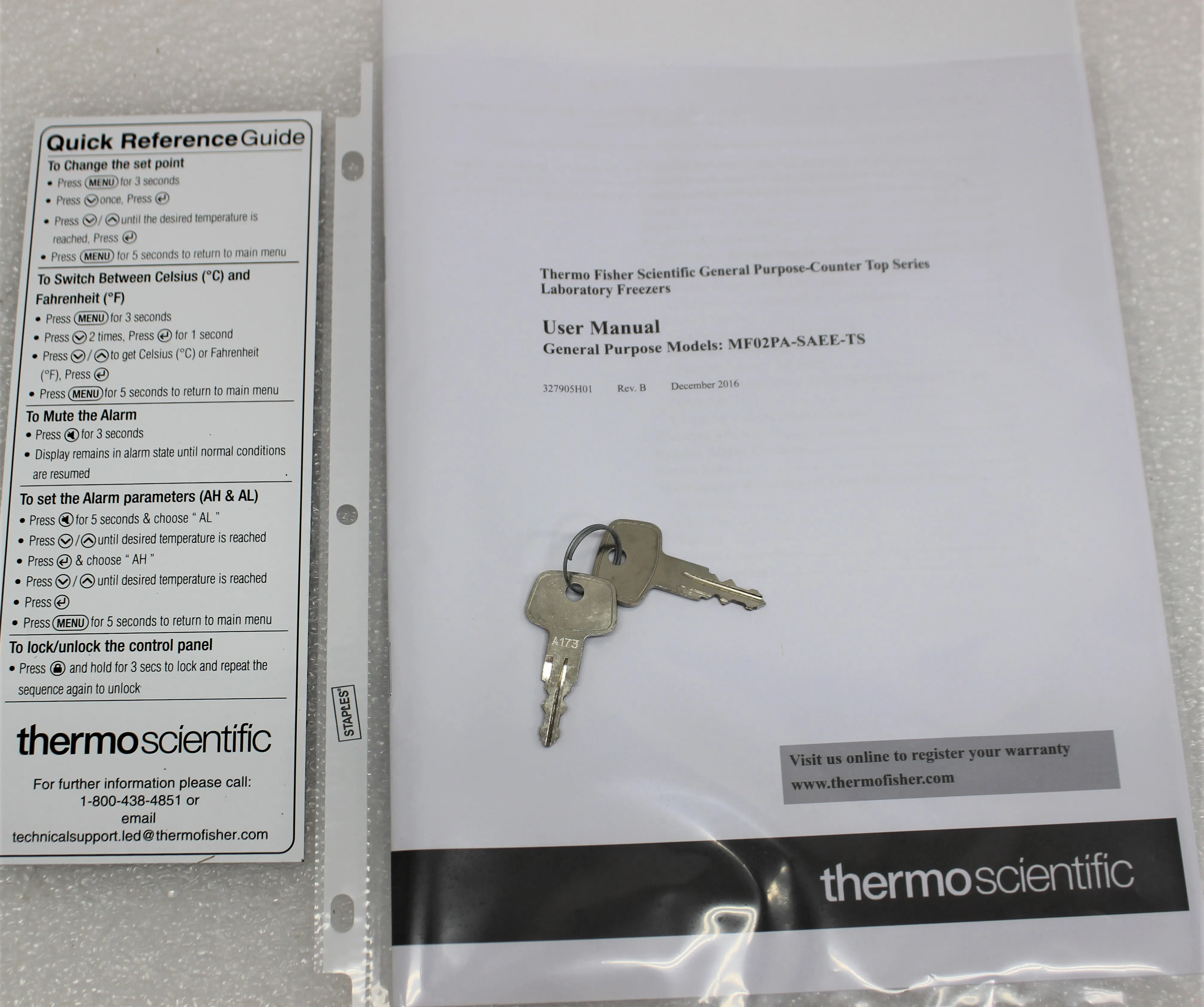 Thermo Scientific GPF Series -20C Manual Defrost Countertop Freezer MF02PA-SAEE-TS