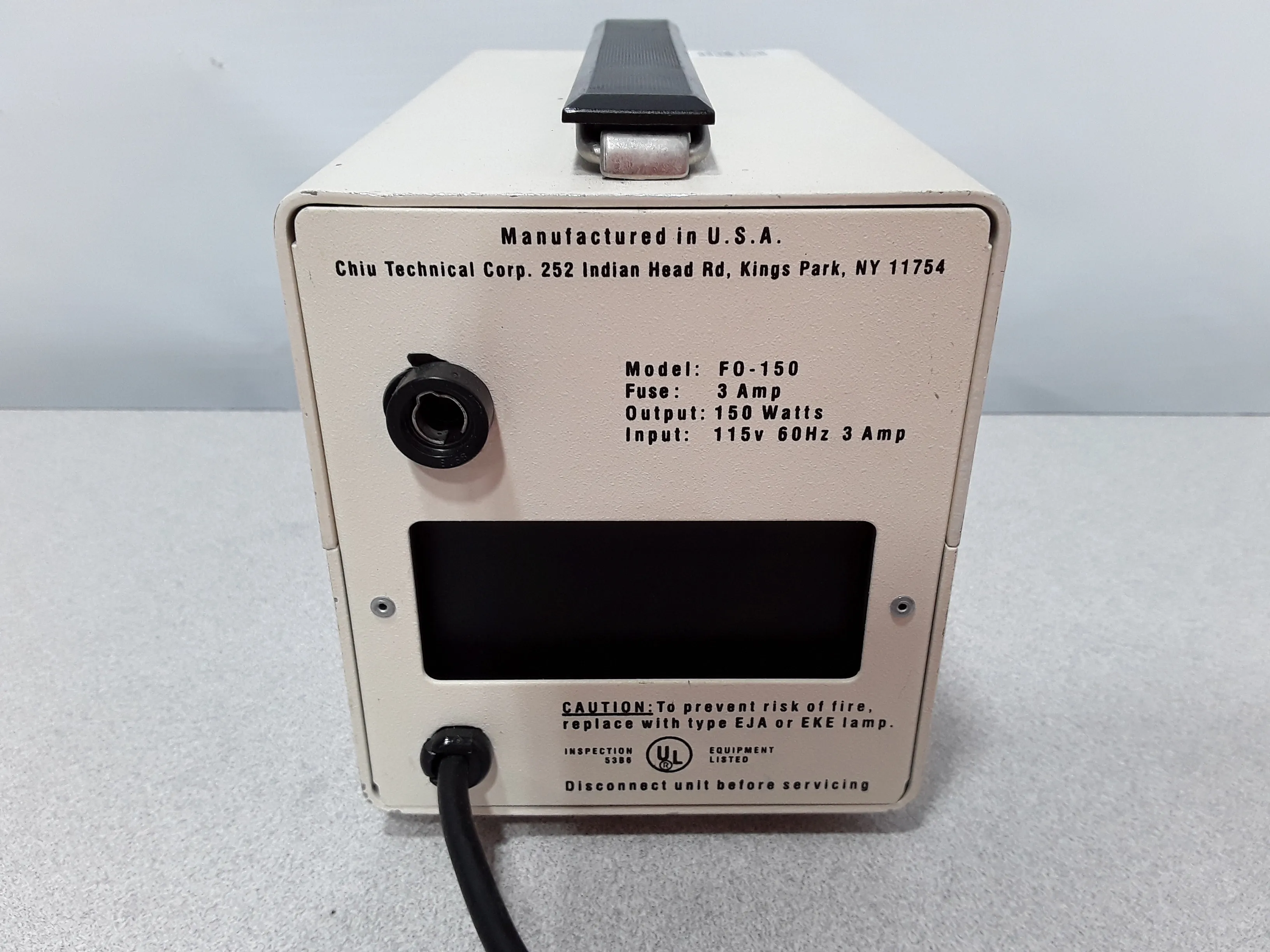 Chiu Technical Lumina FO-150 150W Fiber Optic Illuminator for Laboratory Use