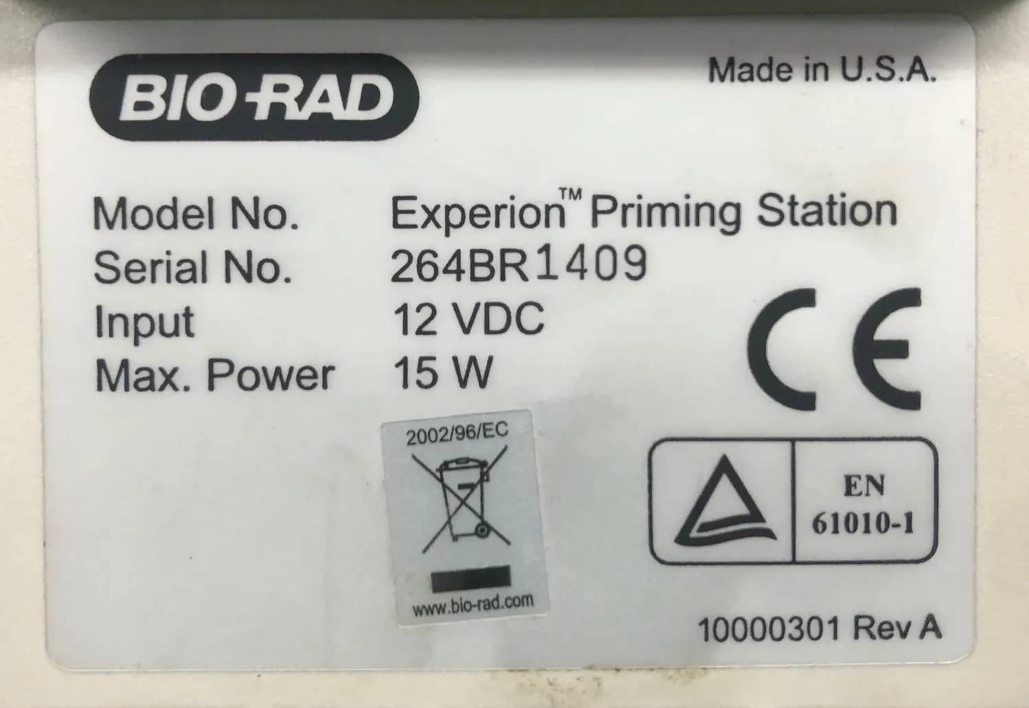 BIO-RAD Experion Priming Station