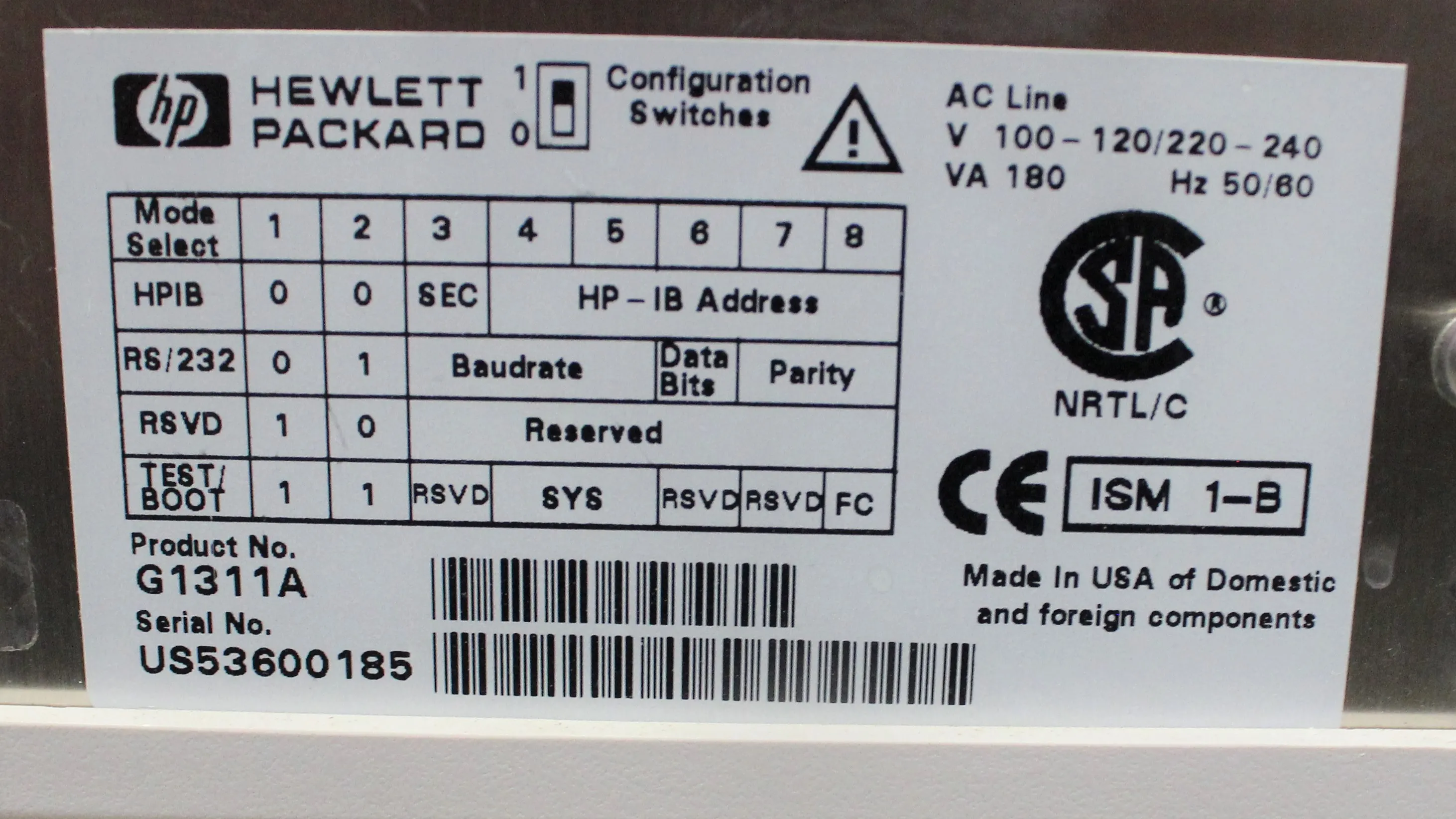 Agilent 1100 Series HPLC System 120V/220V