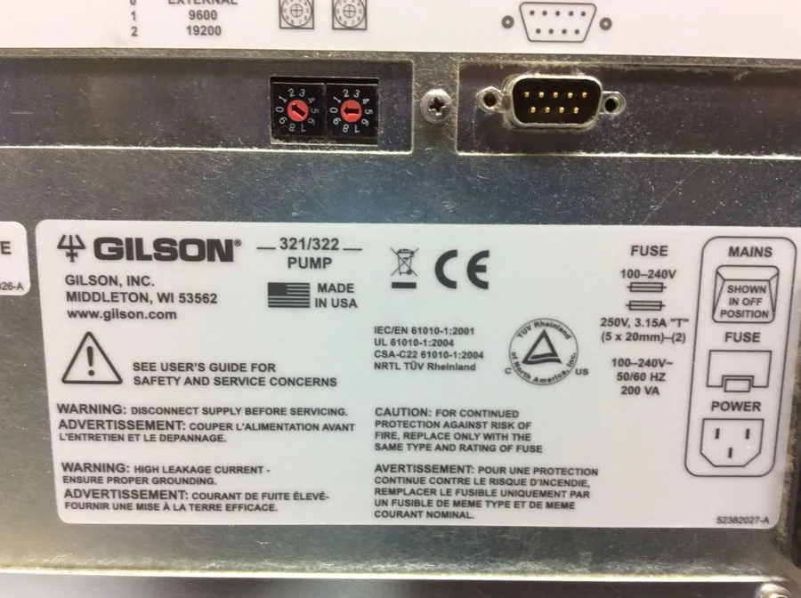 Gilson HPLC System UV/VIS-155, 322 Pump, FC204 Fraction Collector, 508 Interface Module