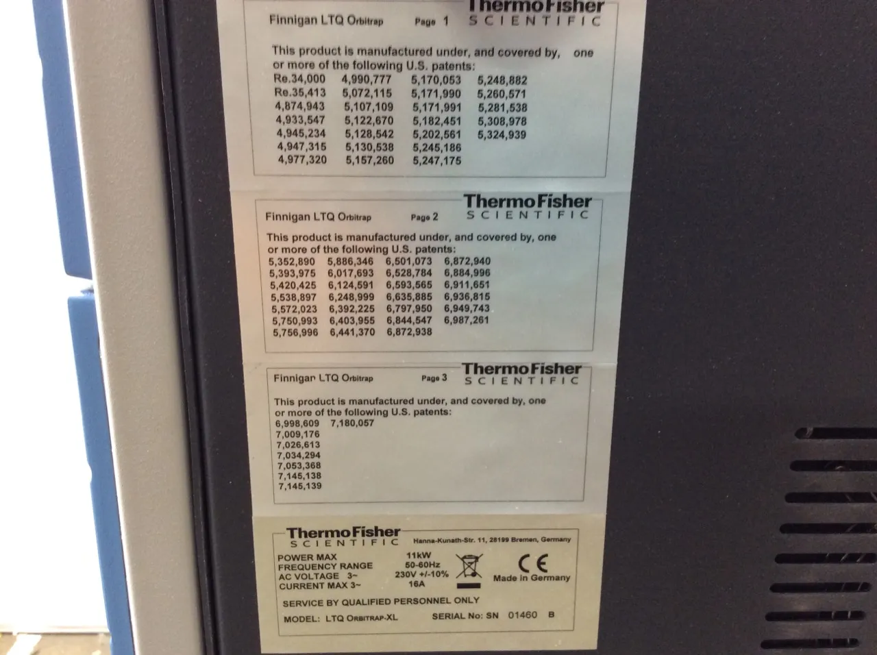 Thermo Scientific LTQ Orbitrap & LTQ XL Mass Spectrometer