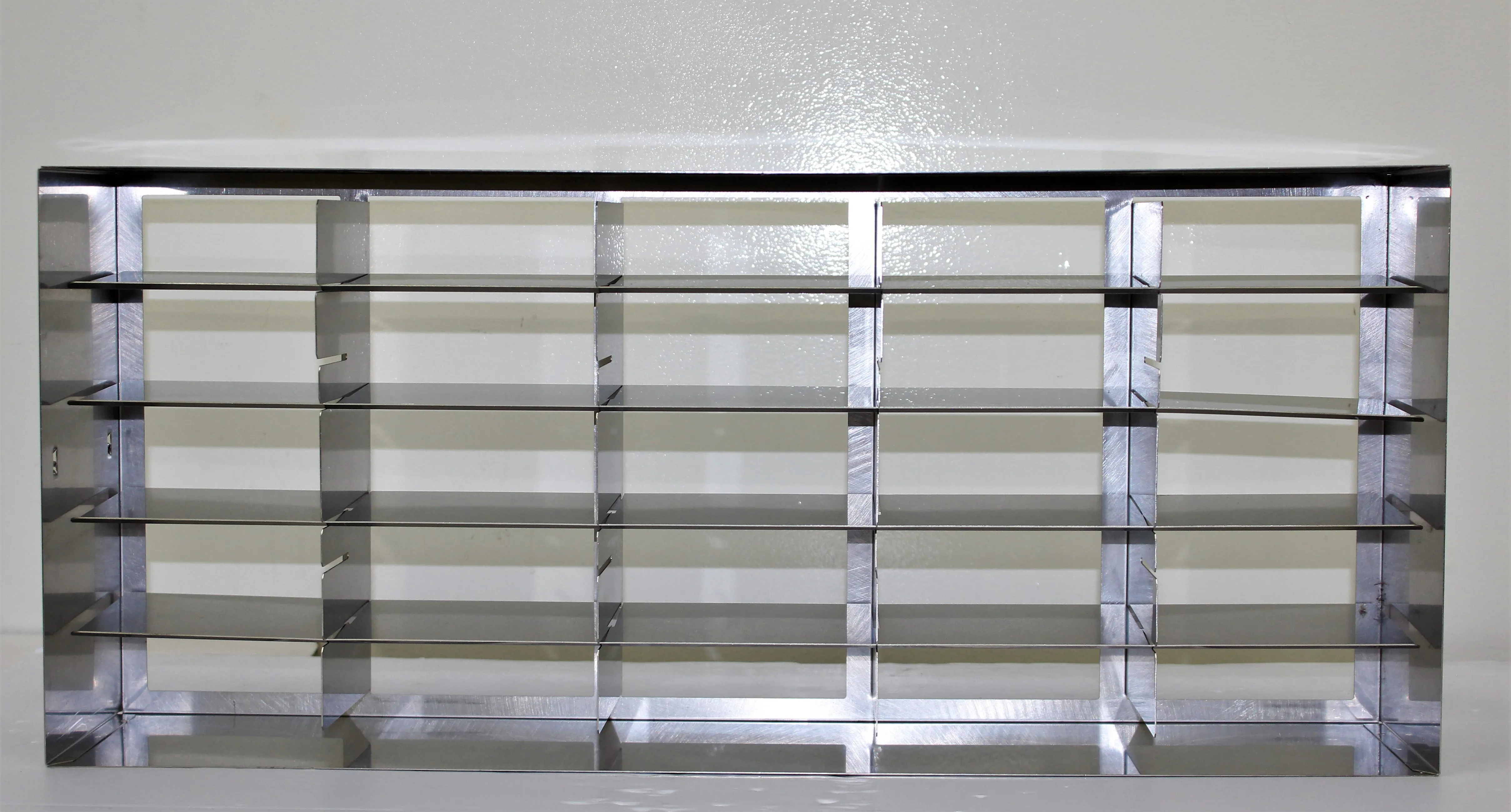 Stainless Steel Freezer Racks Upright ULT Holds 25 boxes 5x5