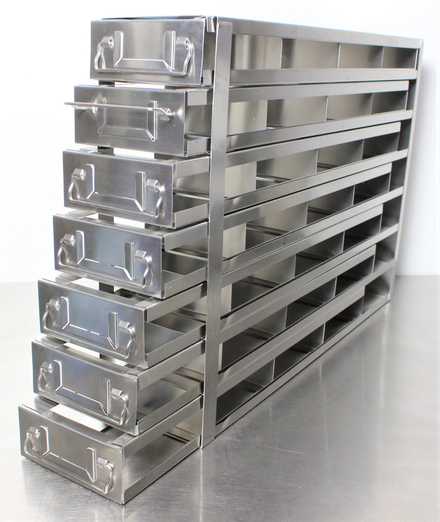 Used Freezer Storage Rack - 28 Compartments