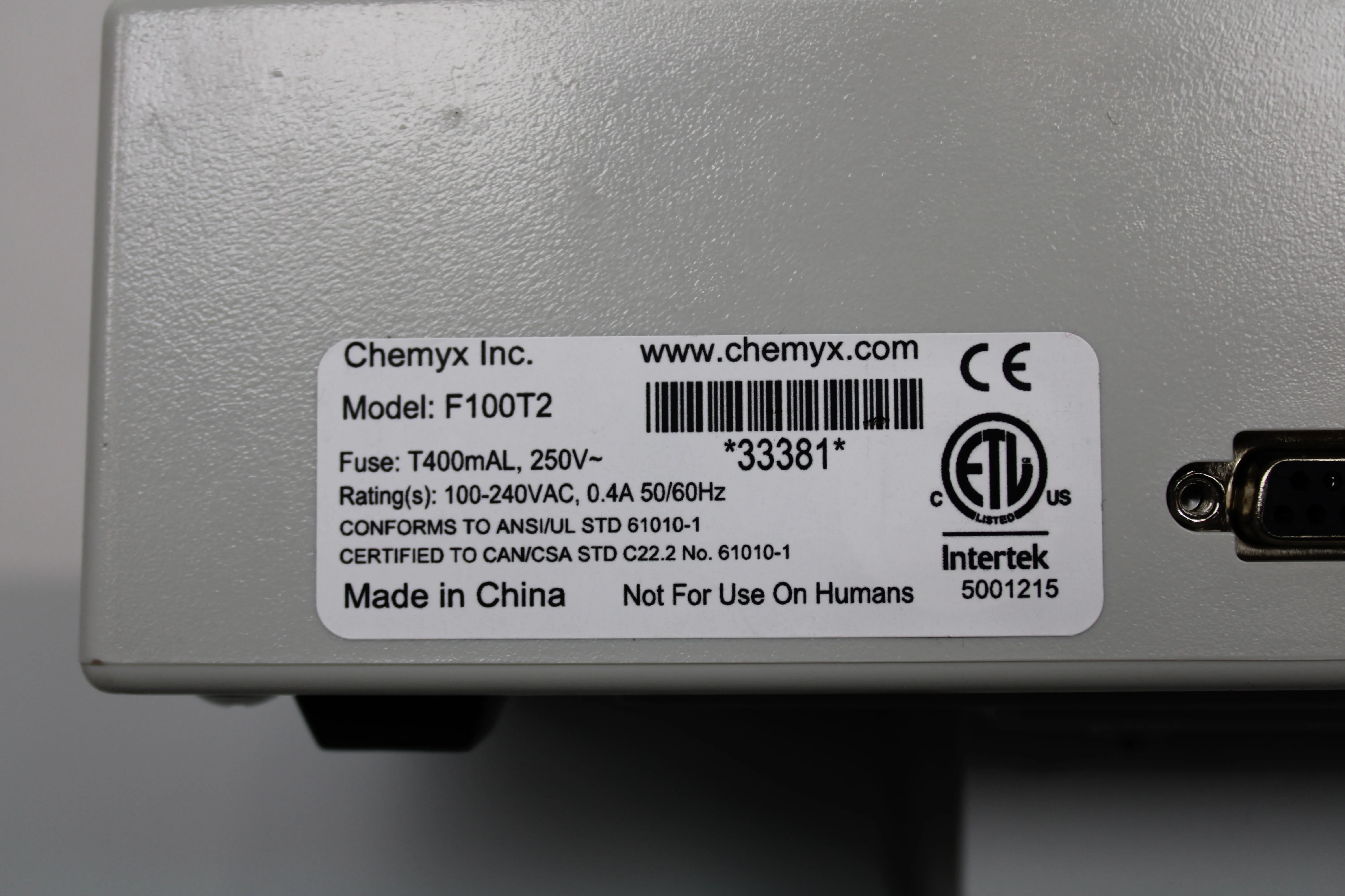 Chemyx Syringe Pump F100T2