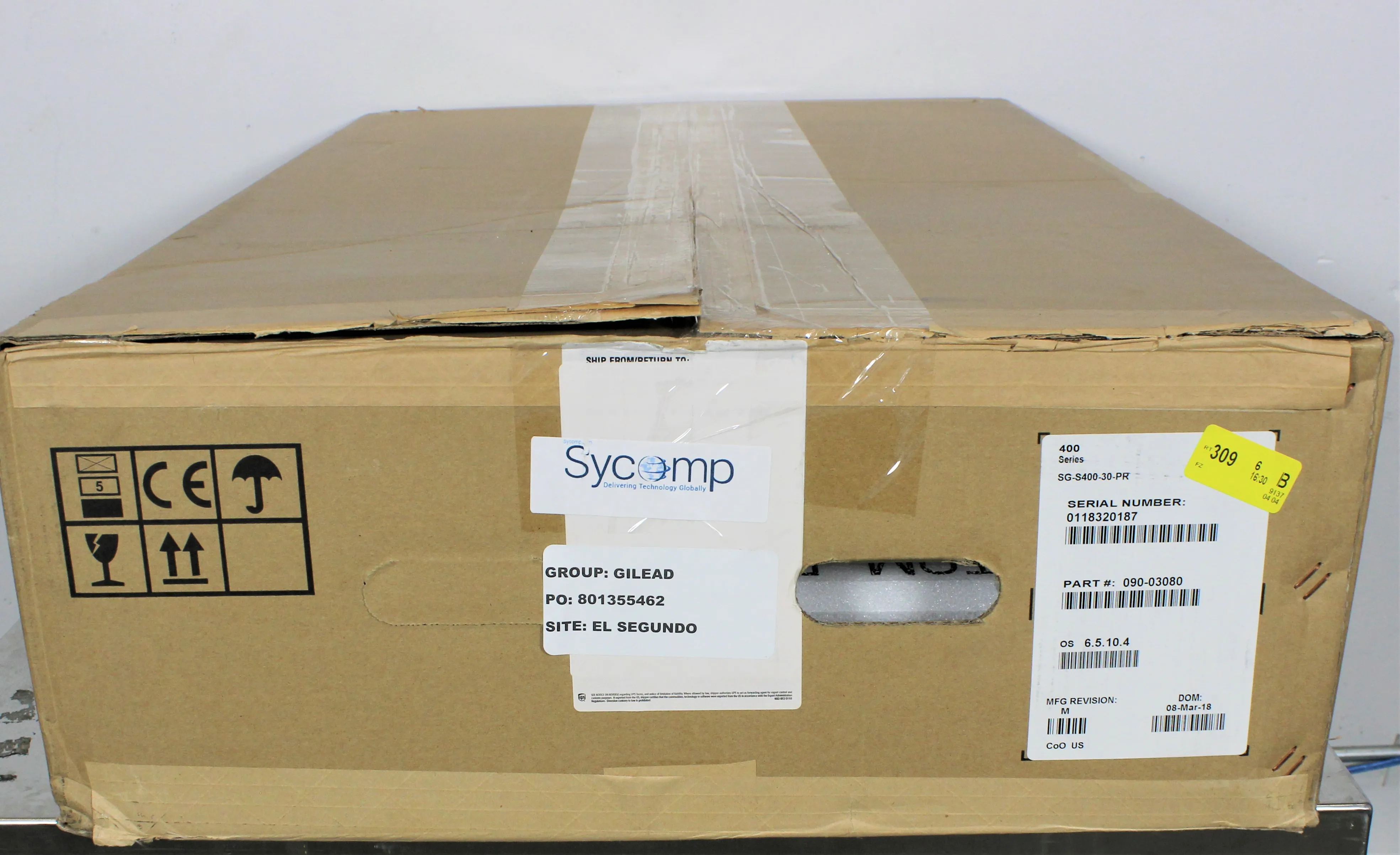 Symantec ProxySG S400-30  Proxy Edition Security Appliance