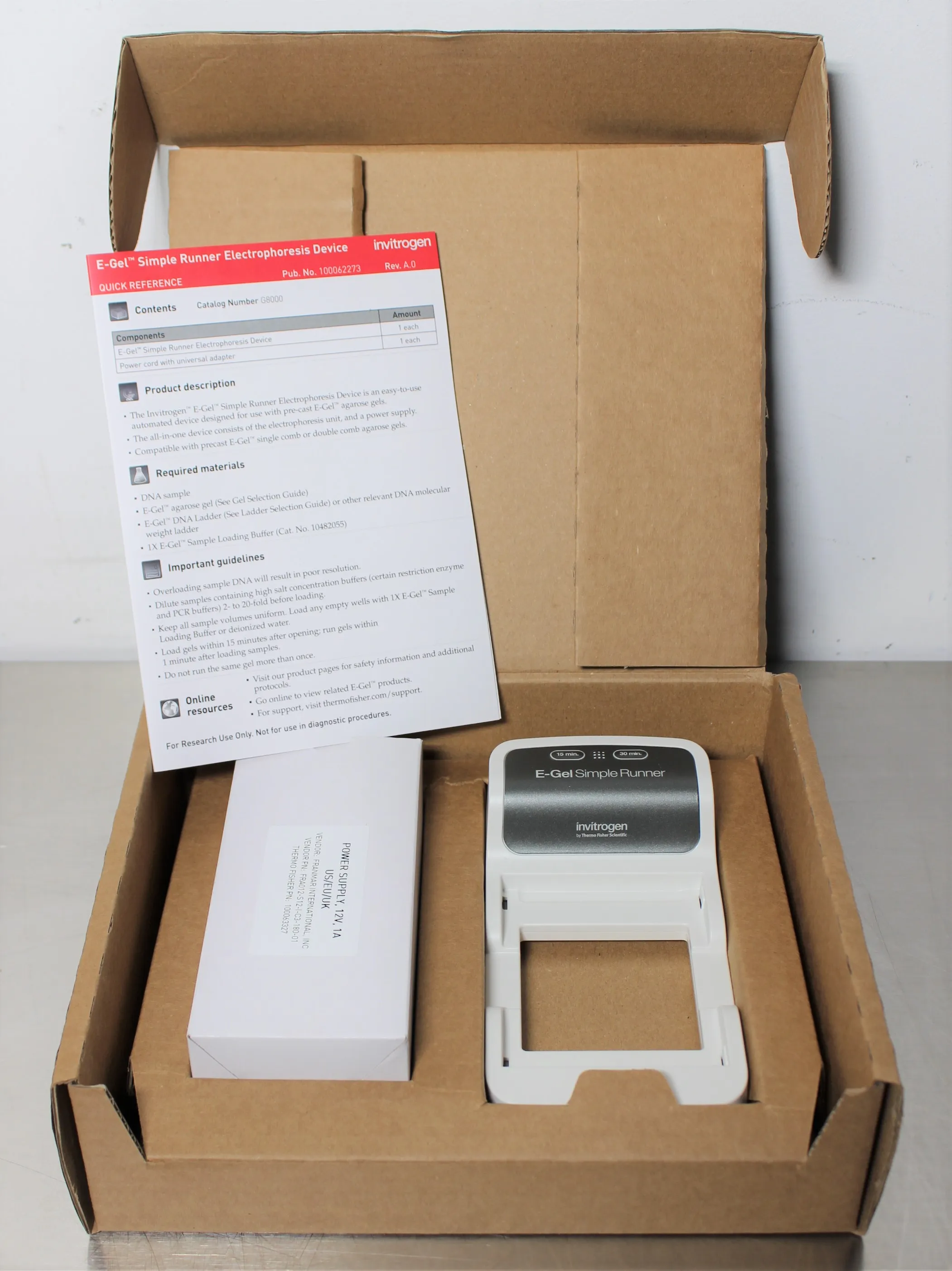 Invitrogen E-Gel Simple Runner Electrophoresis Device G800