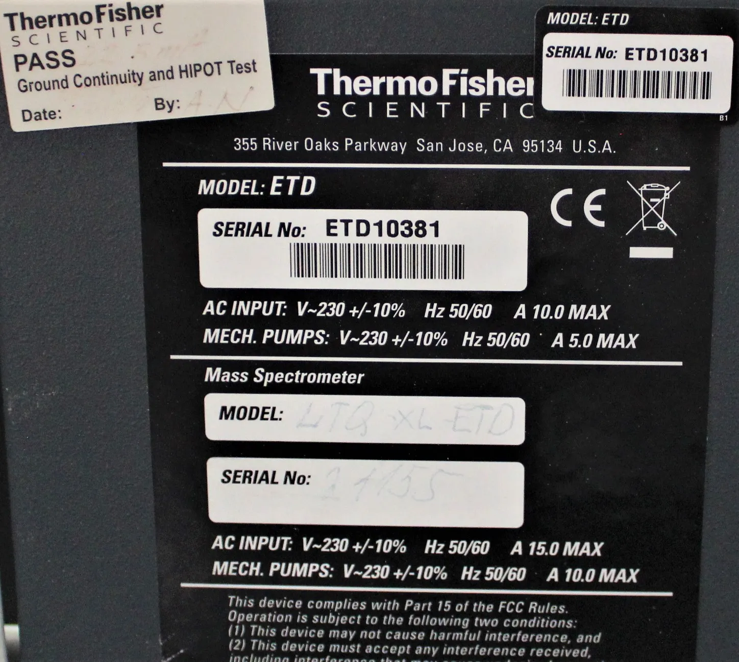 Thermo Scientific LTQ Orbitrap XL ETD Mass Spectrometer