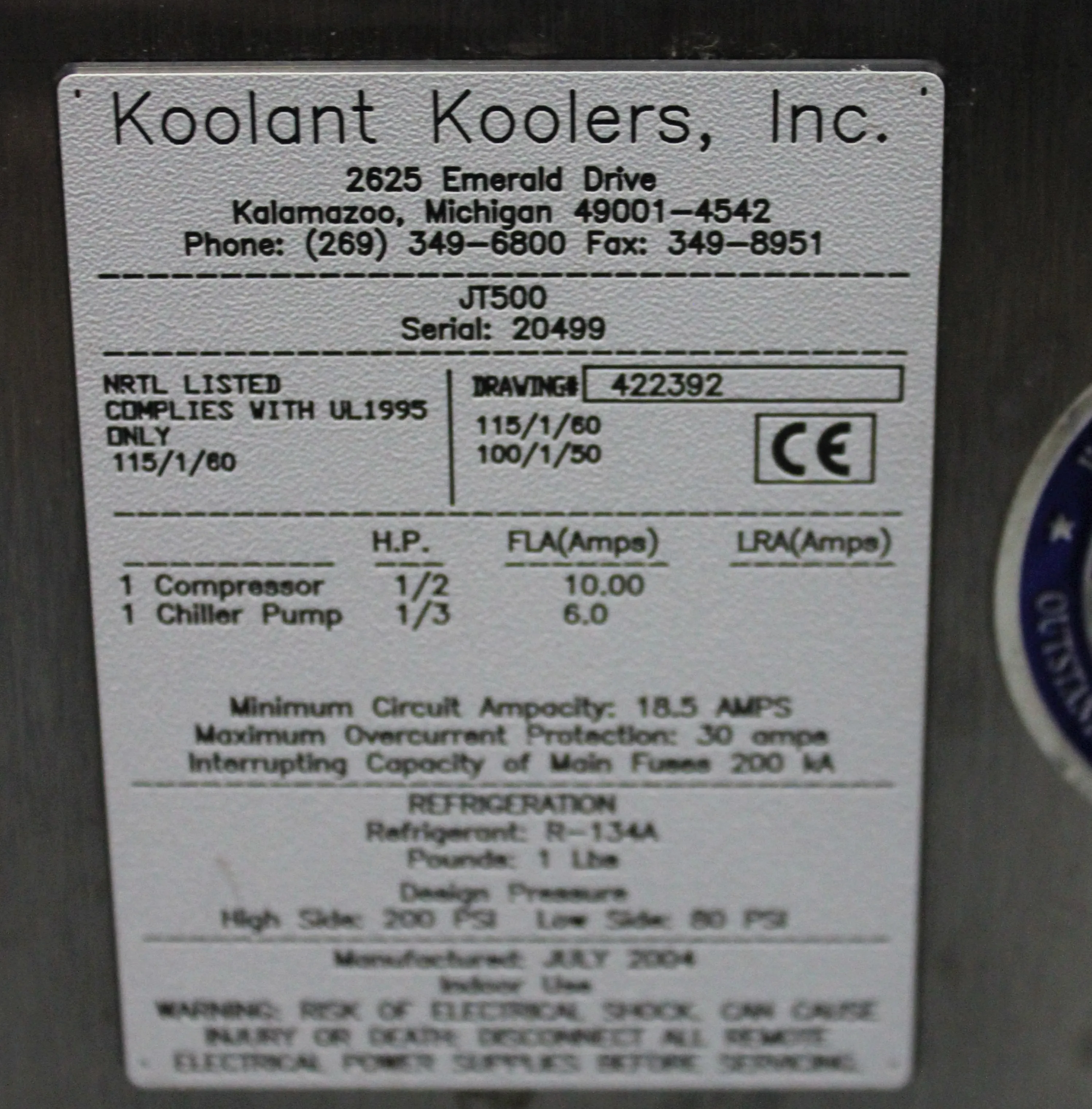 Koolant Koolers JT500 Water Chiller - Used Lab Equipment - REUZEit West Coast US - R