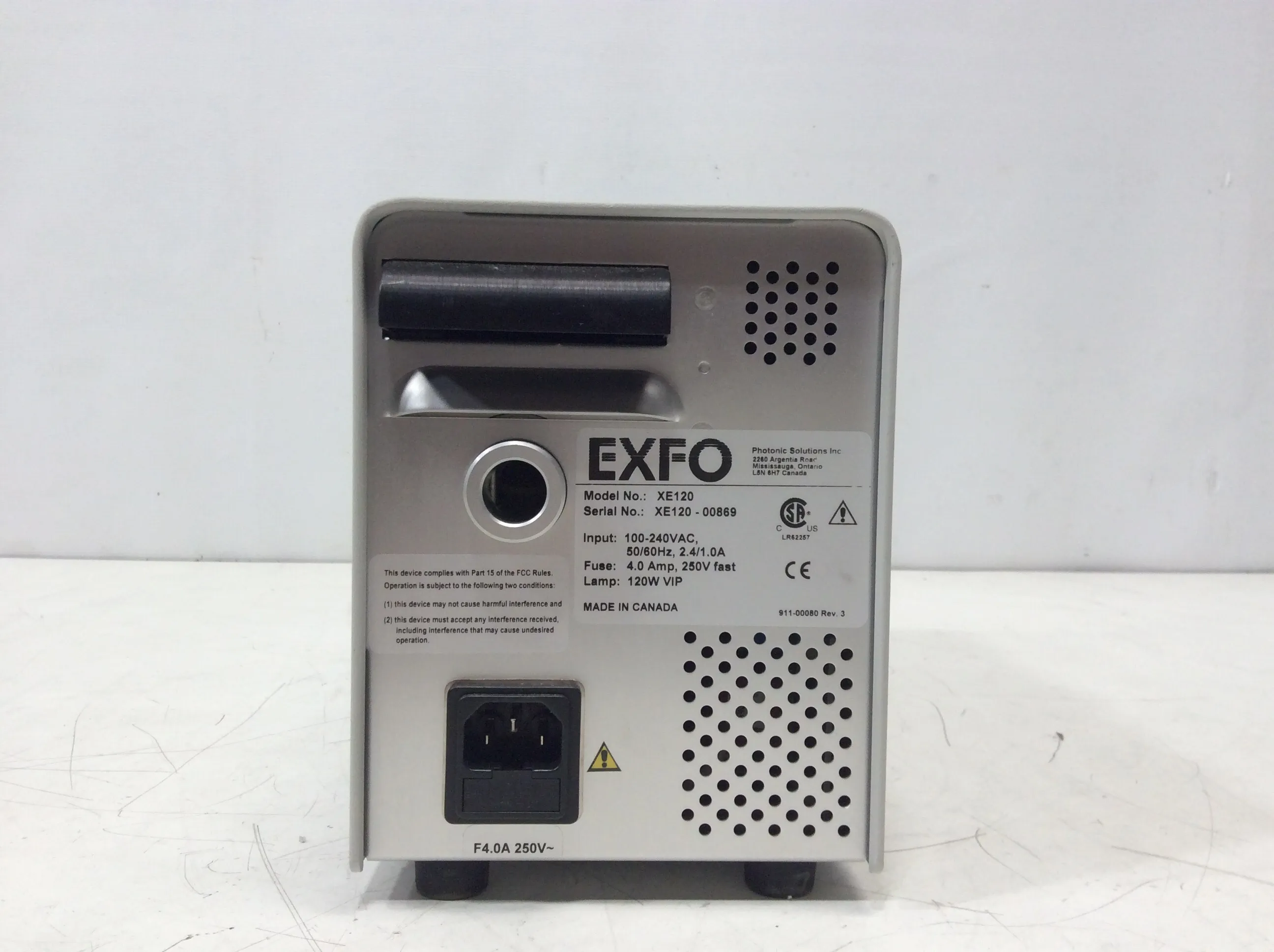 Used EXFO X-Cite 120 Fluorescence Illumination System XE120