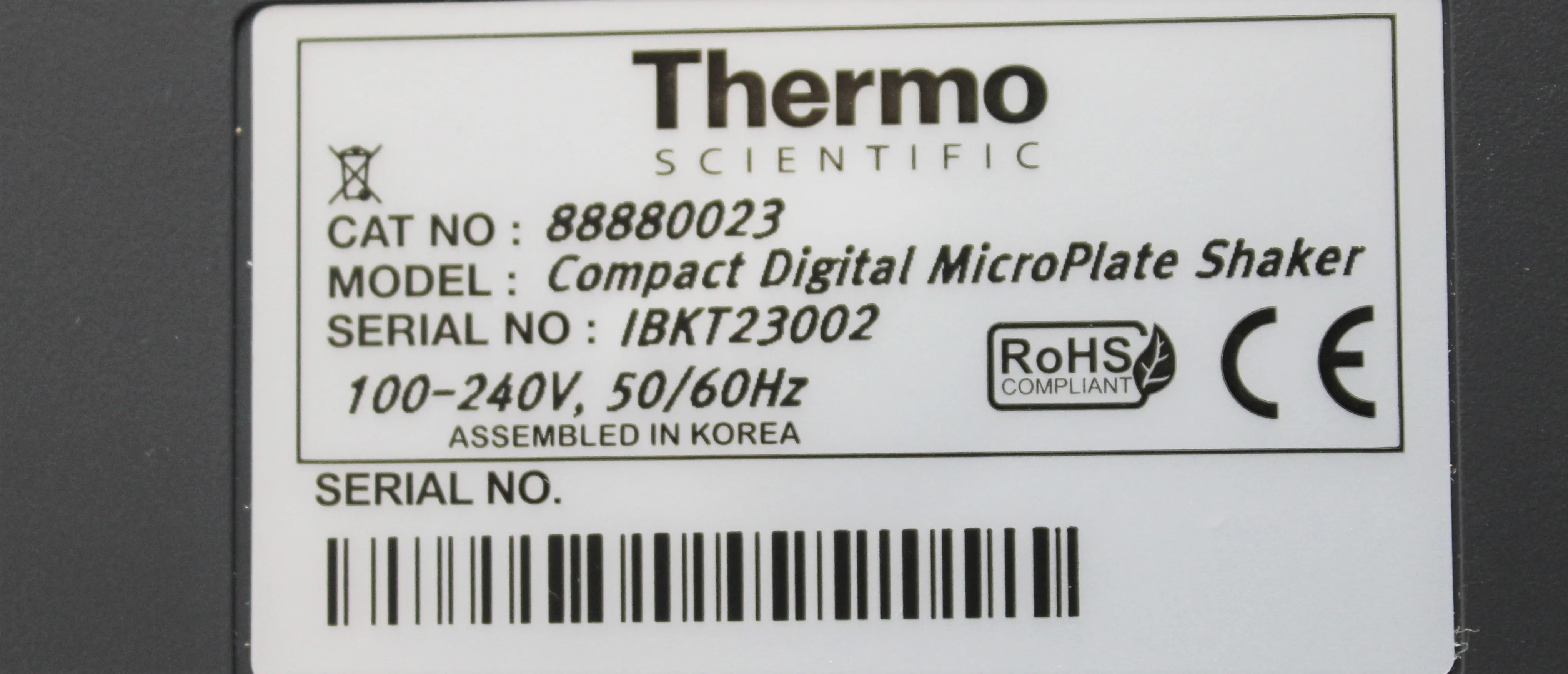 Thermo Scientific Compact Digital Microplate Shaker Model 88880023