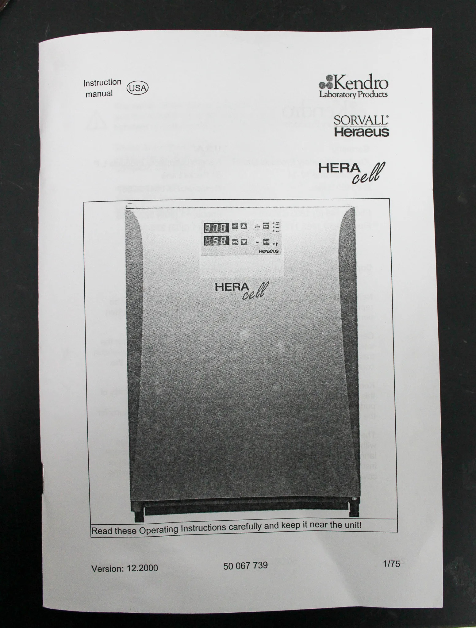 Kendro Heraeus HERAcell CO2 Incubator 51013669