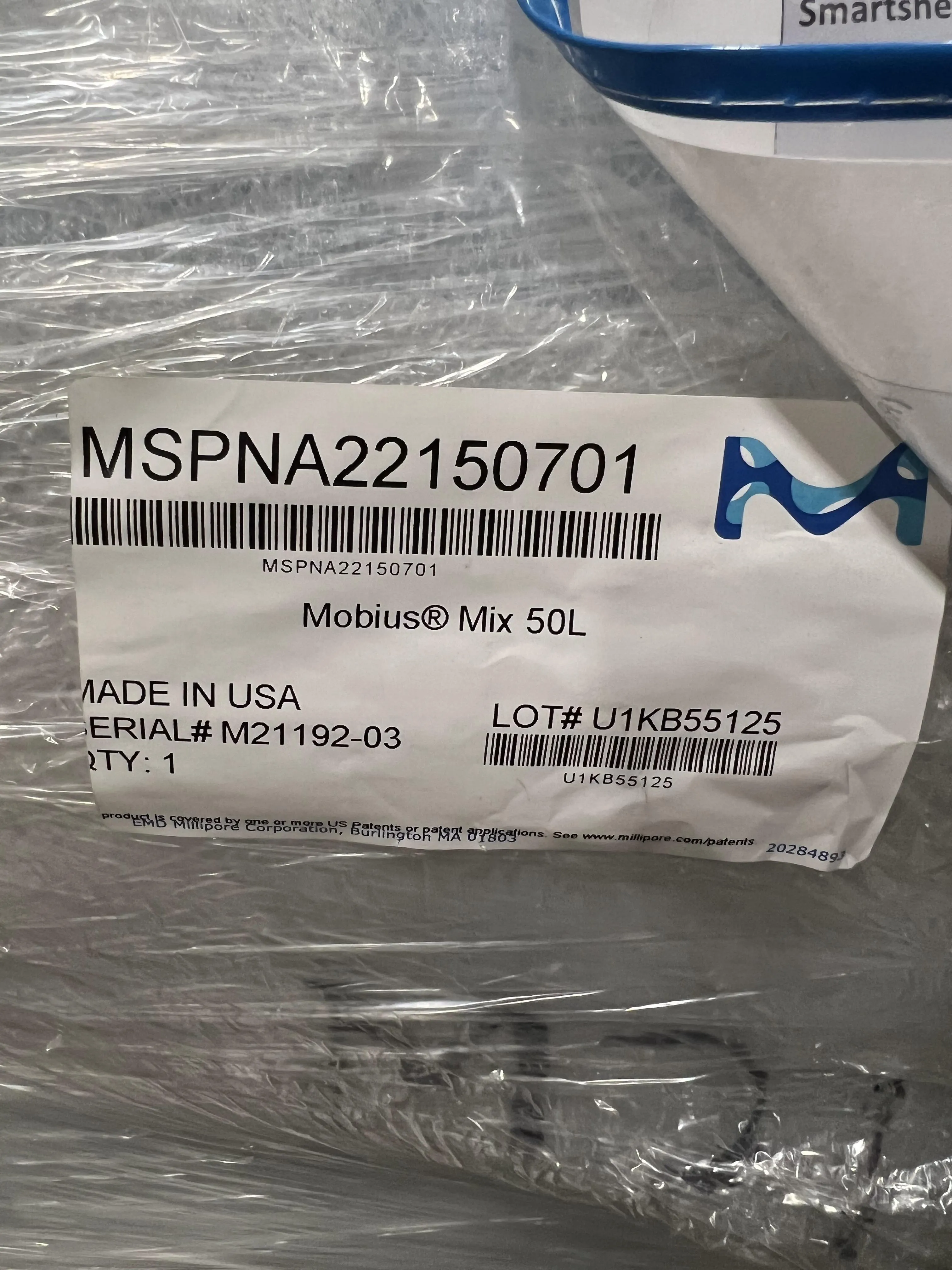 Millipore Mobius Power MIX 50L Single Use Mixer