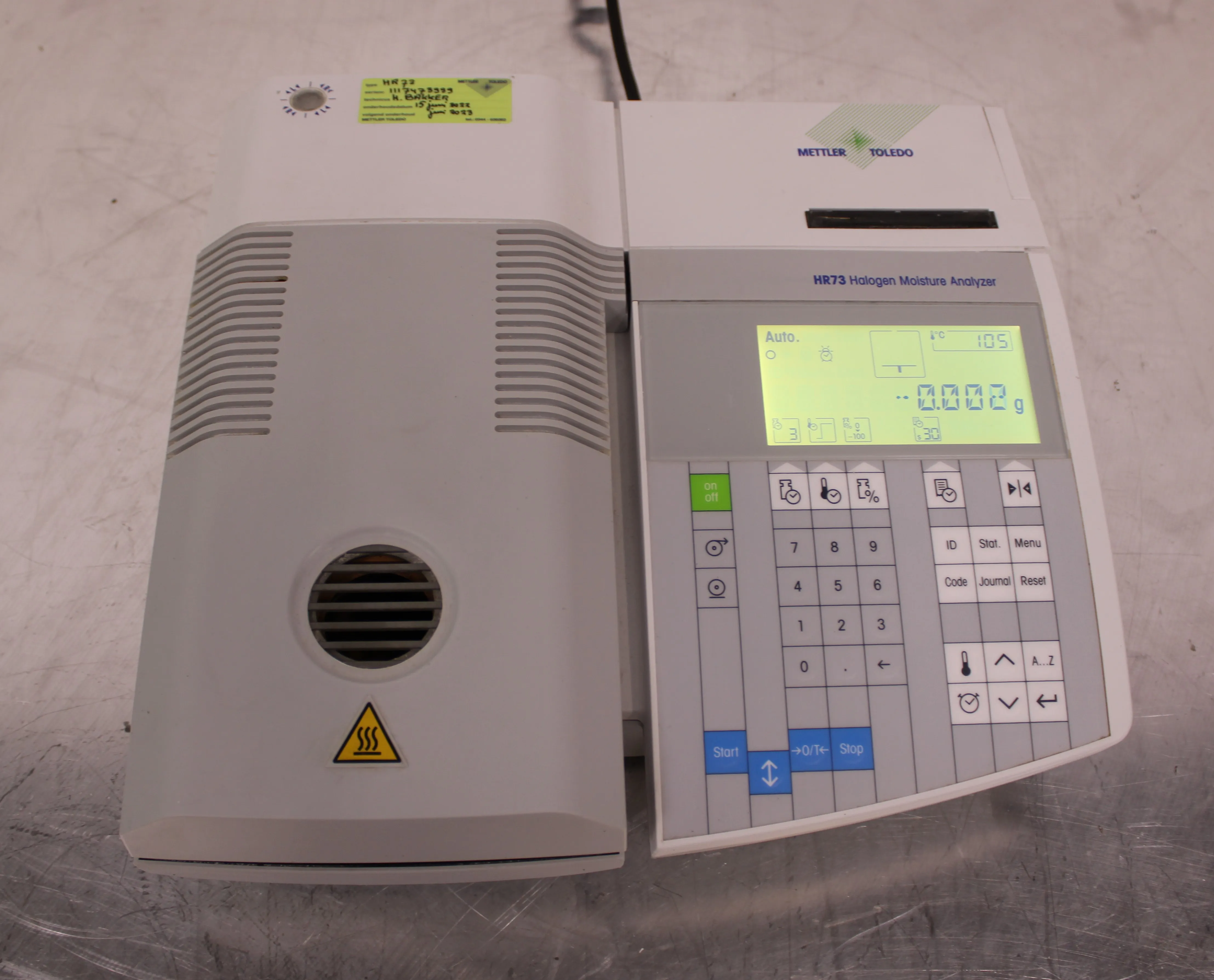 Mettler Toledo HR73 Halogen Moisture Analyzer