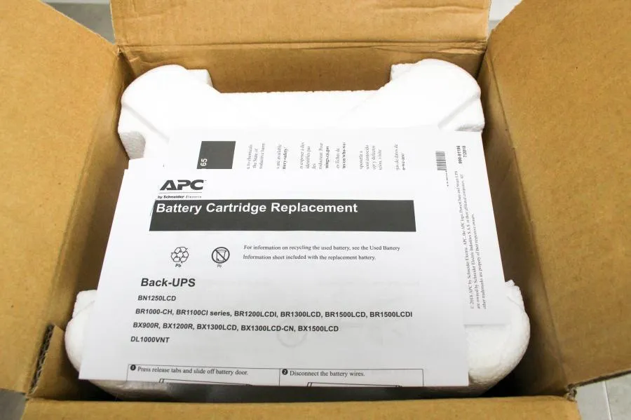 APC RBC7 Replacement Battery Cartridge, VRLA Battery, 17Ah, 12VDC