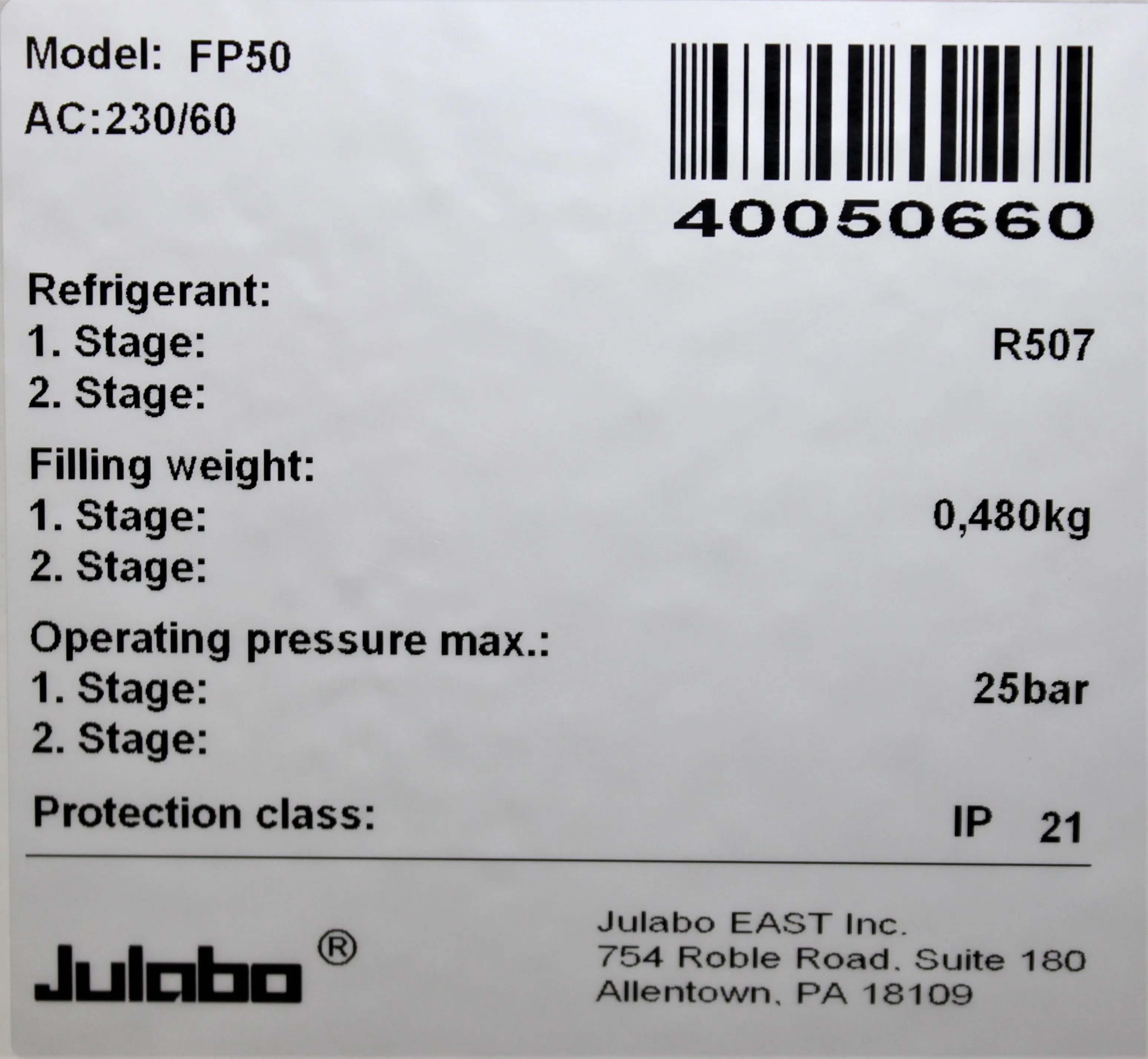 Julabo FP50 HighTech Refrigerated/Heating Circulator