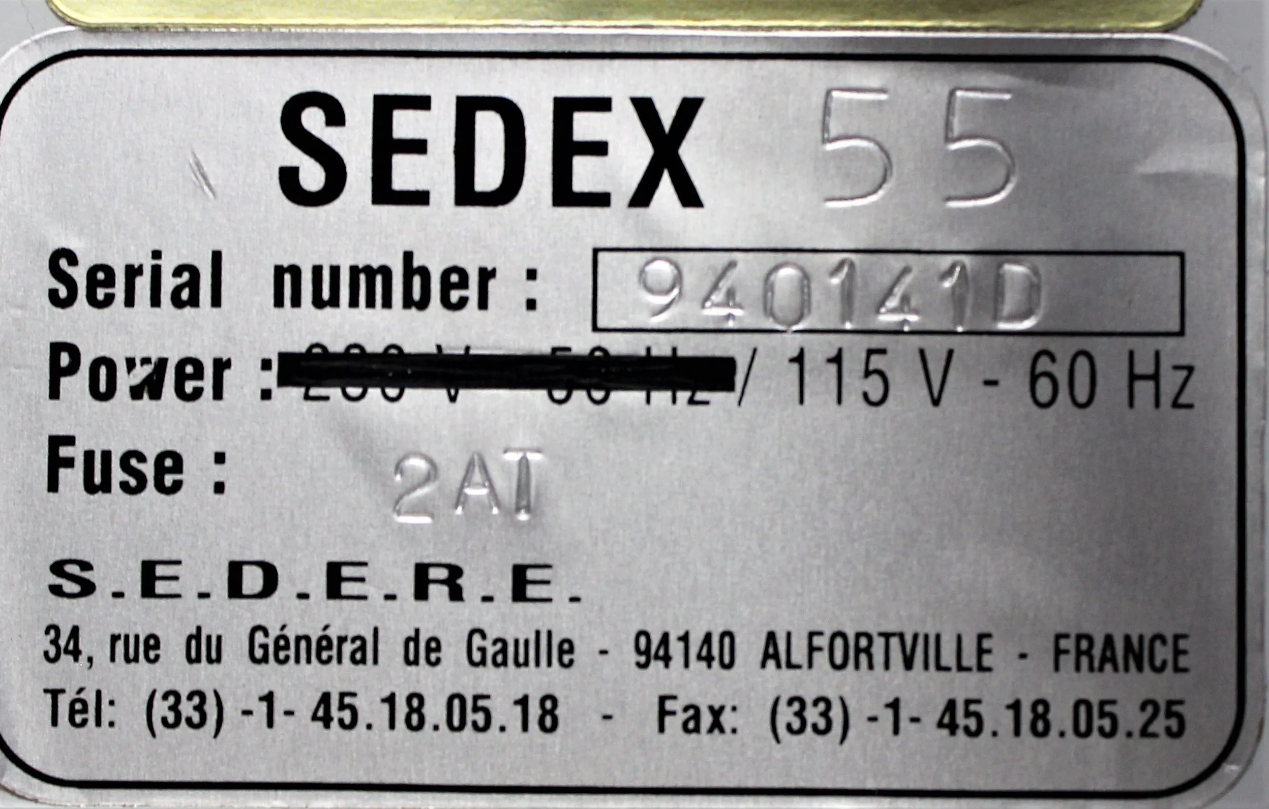 SEDERE France Sedex 55 High Sensitvity Photomultiplier Detector HPLC / FPLC / GC / CE Used