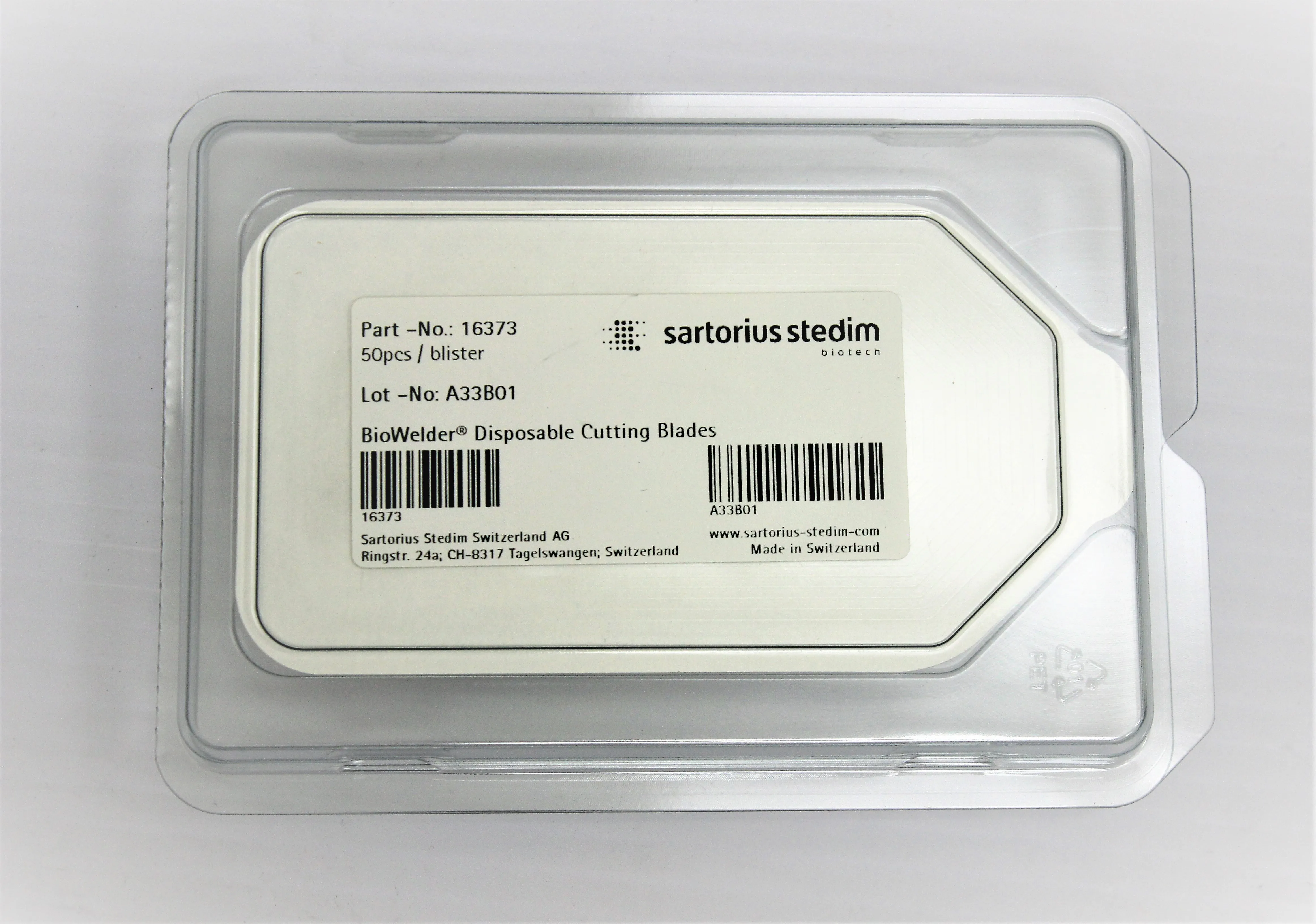 Sartorius Stedim 16373 BioWelder Stainless Steel Disposable Cutting Blades 50/BX - New