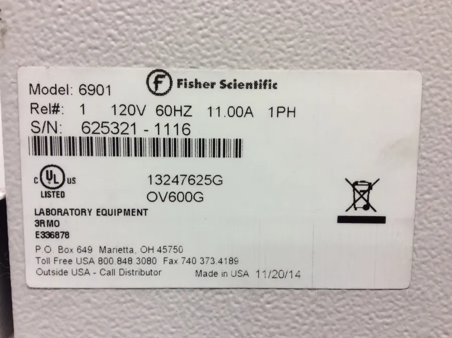 Fisher Scientific Isotemp Oven Model 6901