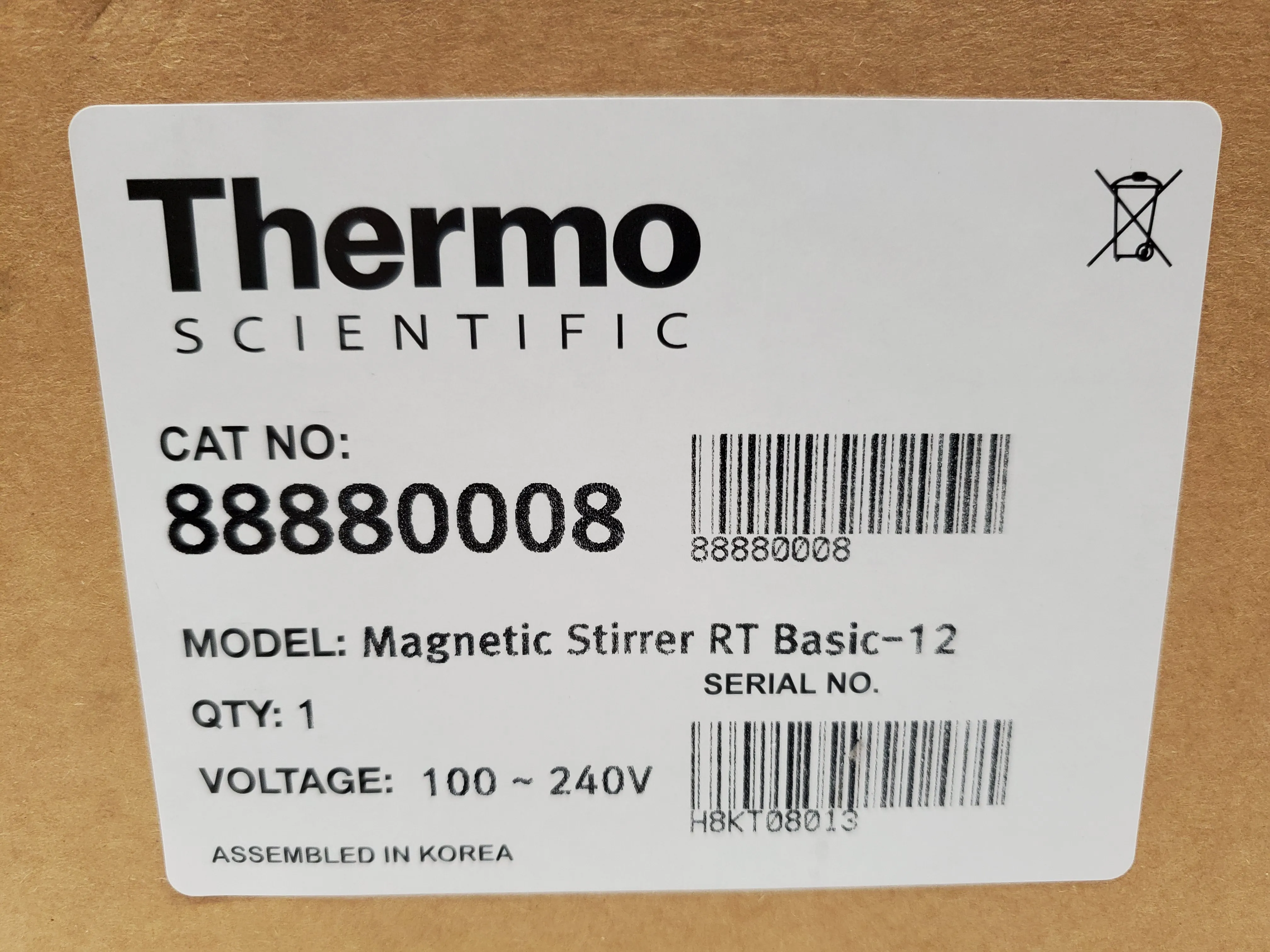 Thermo Scientific 88880008 Magnetic Stirrer RT Basic-12