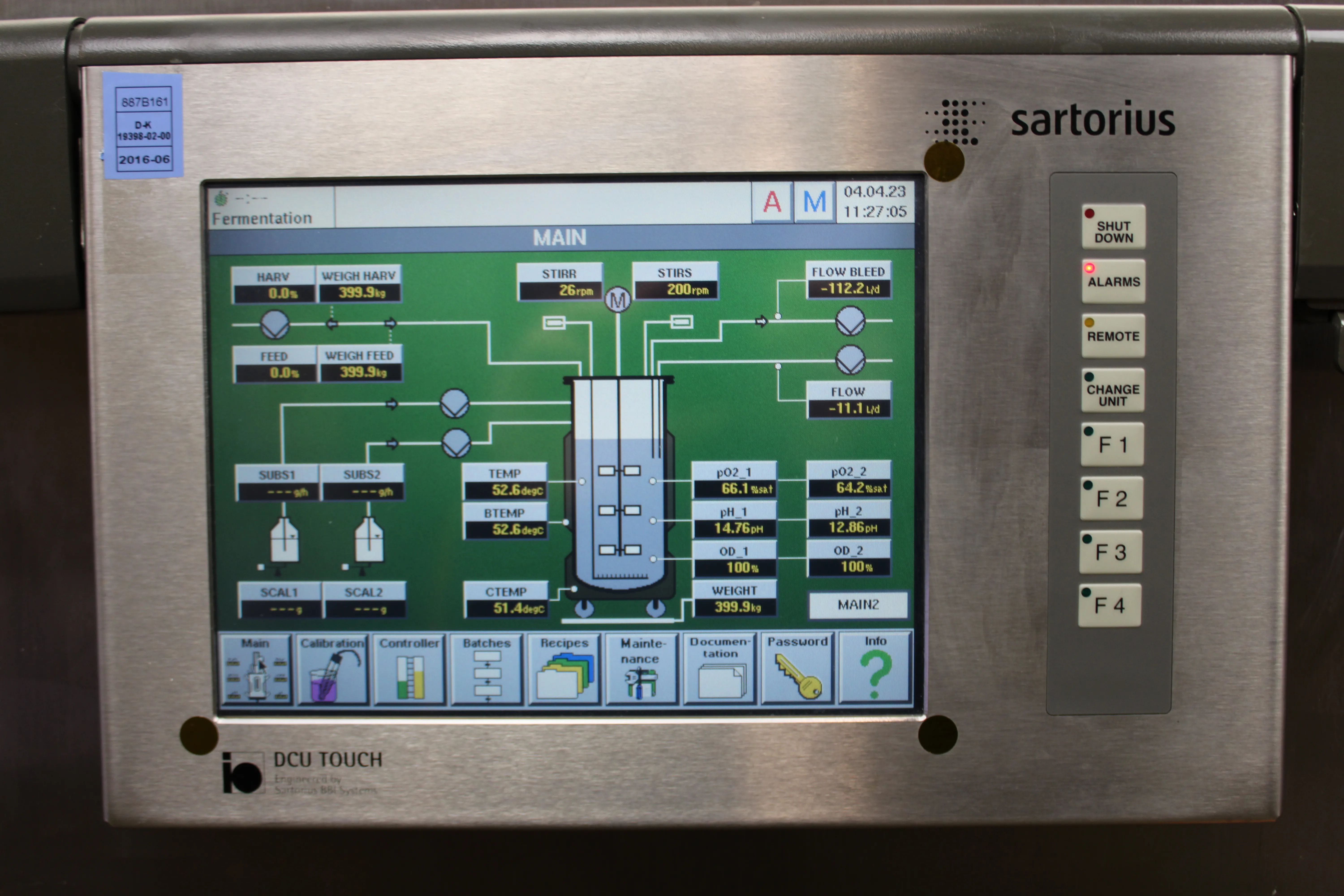 B Braun Fermenter Control System - Used Lab Equipment for Bioreactor Research