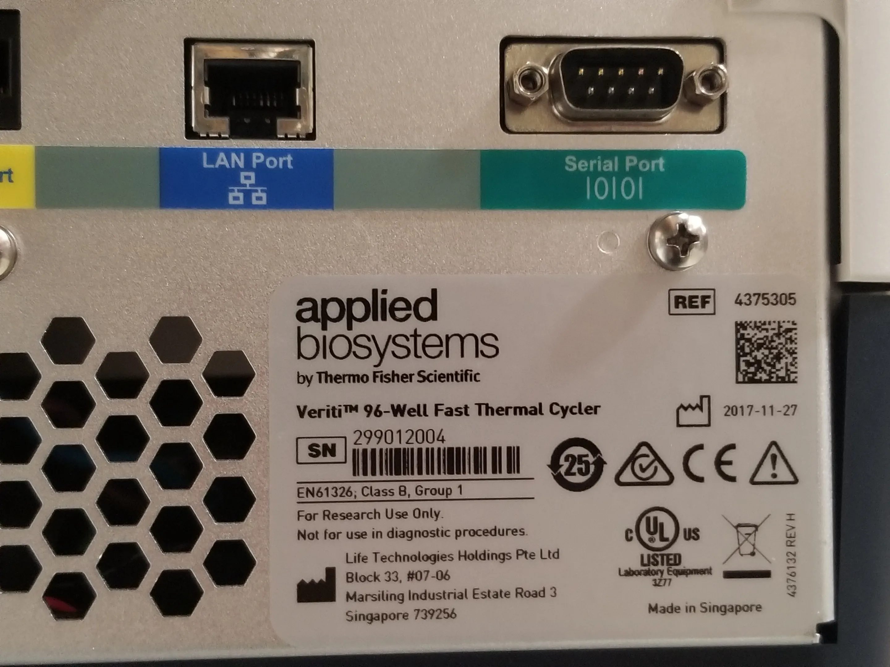 Applied Biosystems Veriti 96-Well Fast Thermal Cycler PCR Molecular Biology