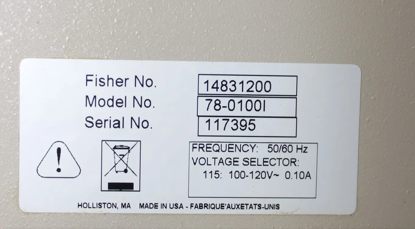 Fisher Scientific Laboratory Syringe Infusion Pump Model 78-0100I