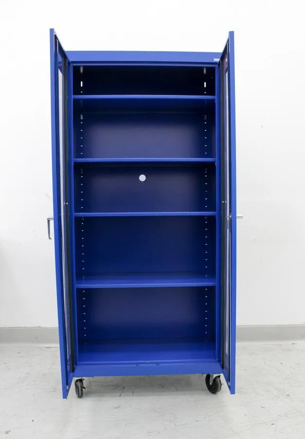 Sandusky Blue Transport Mobile Clear View Cabinet PC0427161