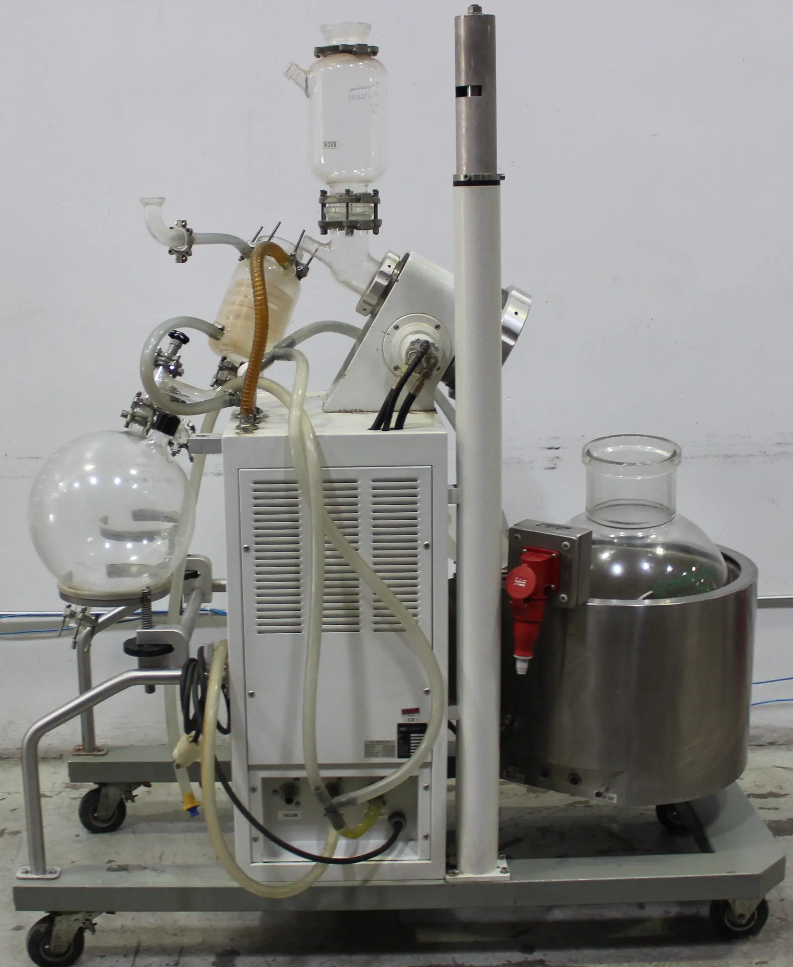 Used BUCHI R-187 Rotavap Evaporator 50L with Glass Flasks and Condenser