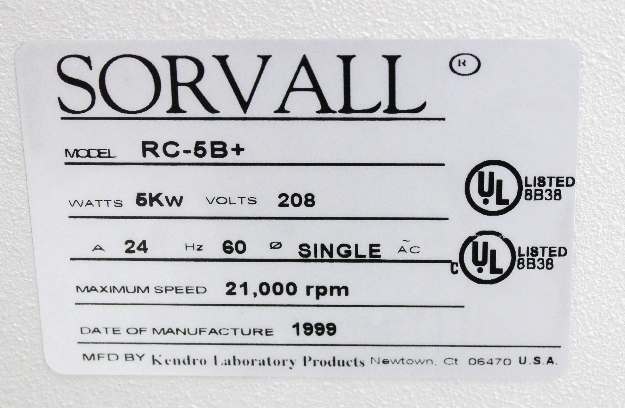 Kendro Sorvall RC-5B Plus Refrigerated Superspeed Centrifuge