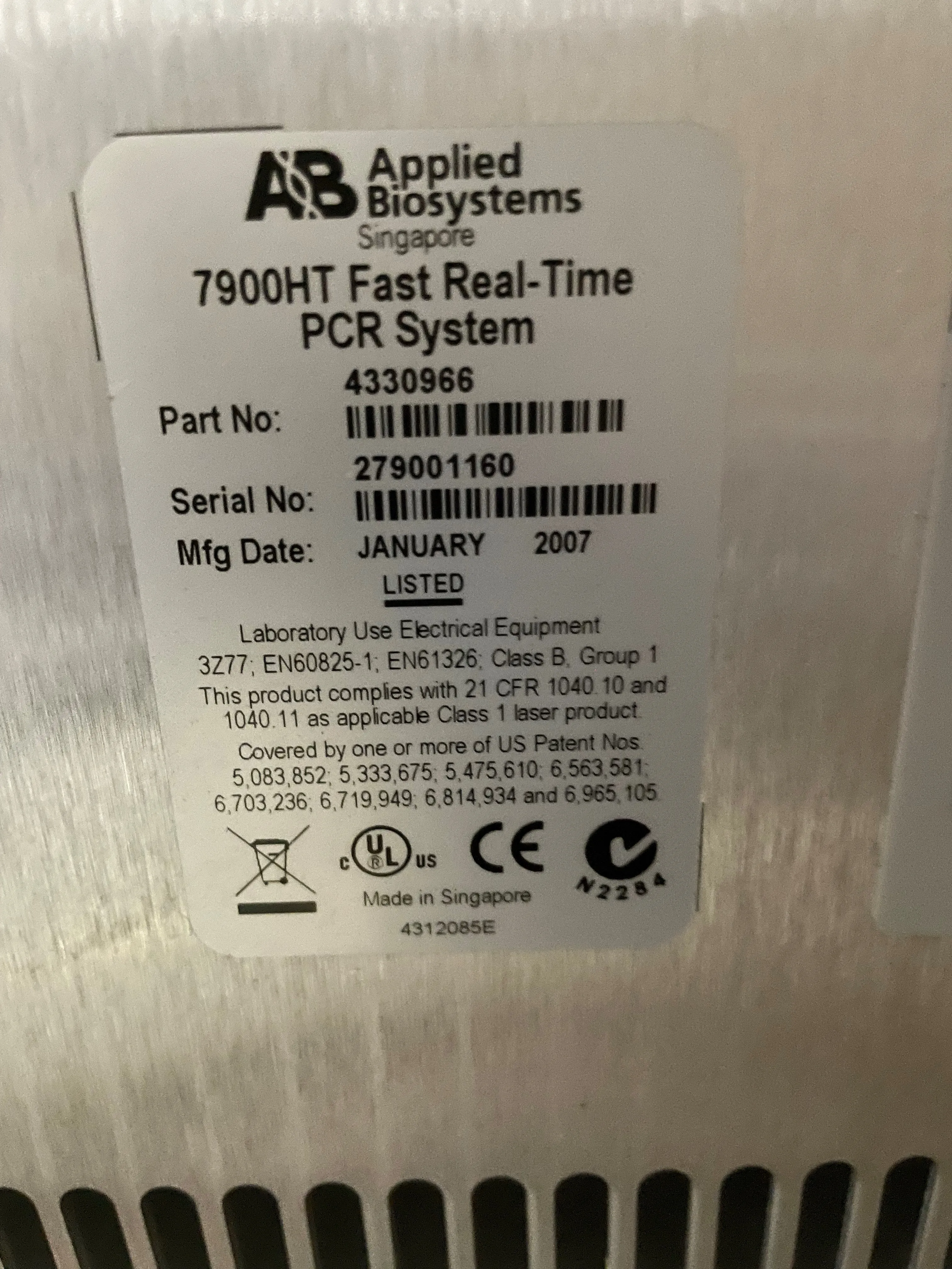 Applied Biosystems 7900HT Real Time PCR System