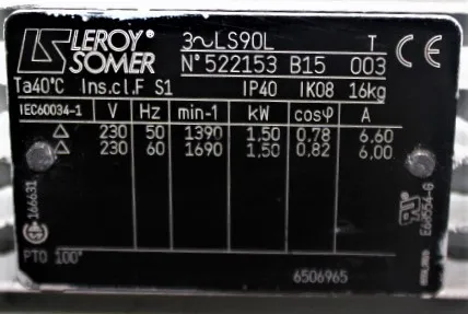 Leybold Sogevac SV65BIFC 960465V3002 Vacuum Pump