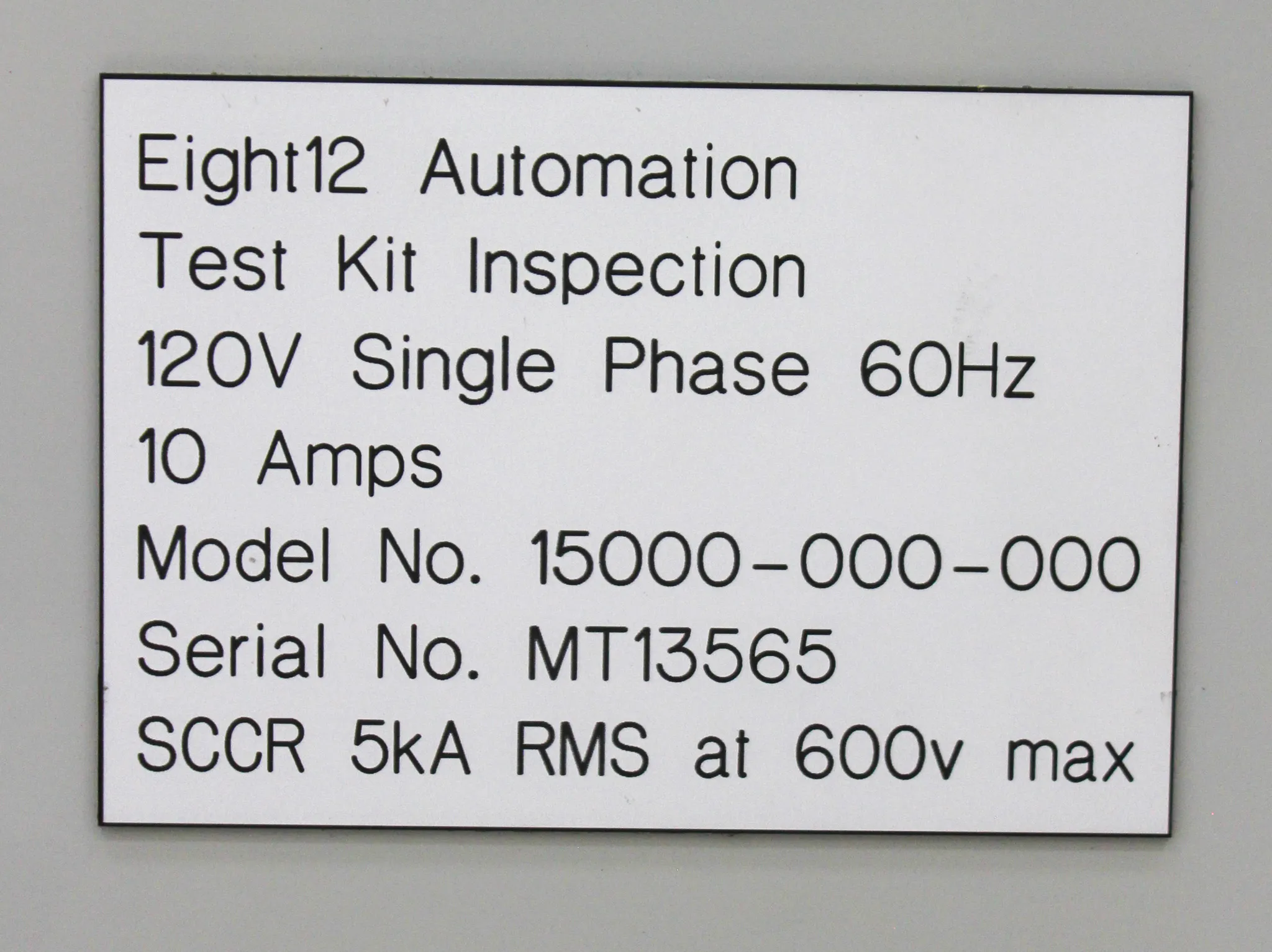 Mesa Labs 15000-000-000 Eight12 Automation Test Kit Inspection System