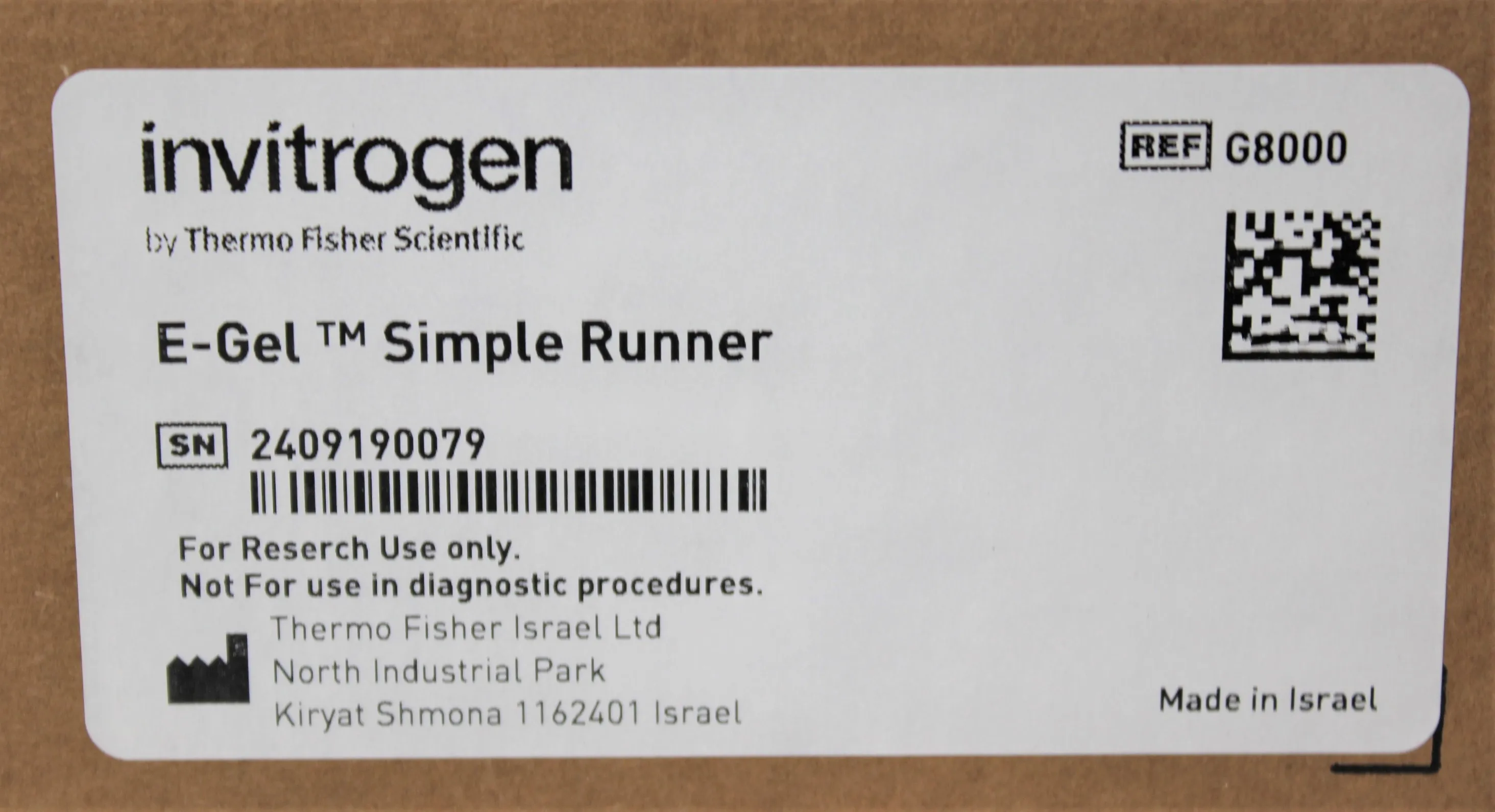 Invitrogen E-Gel Simple Runner Electrophoresis Device G800