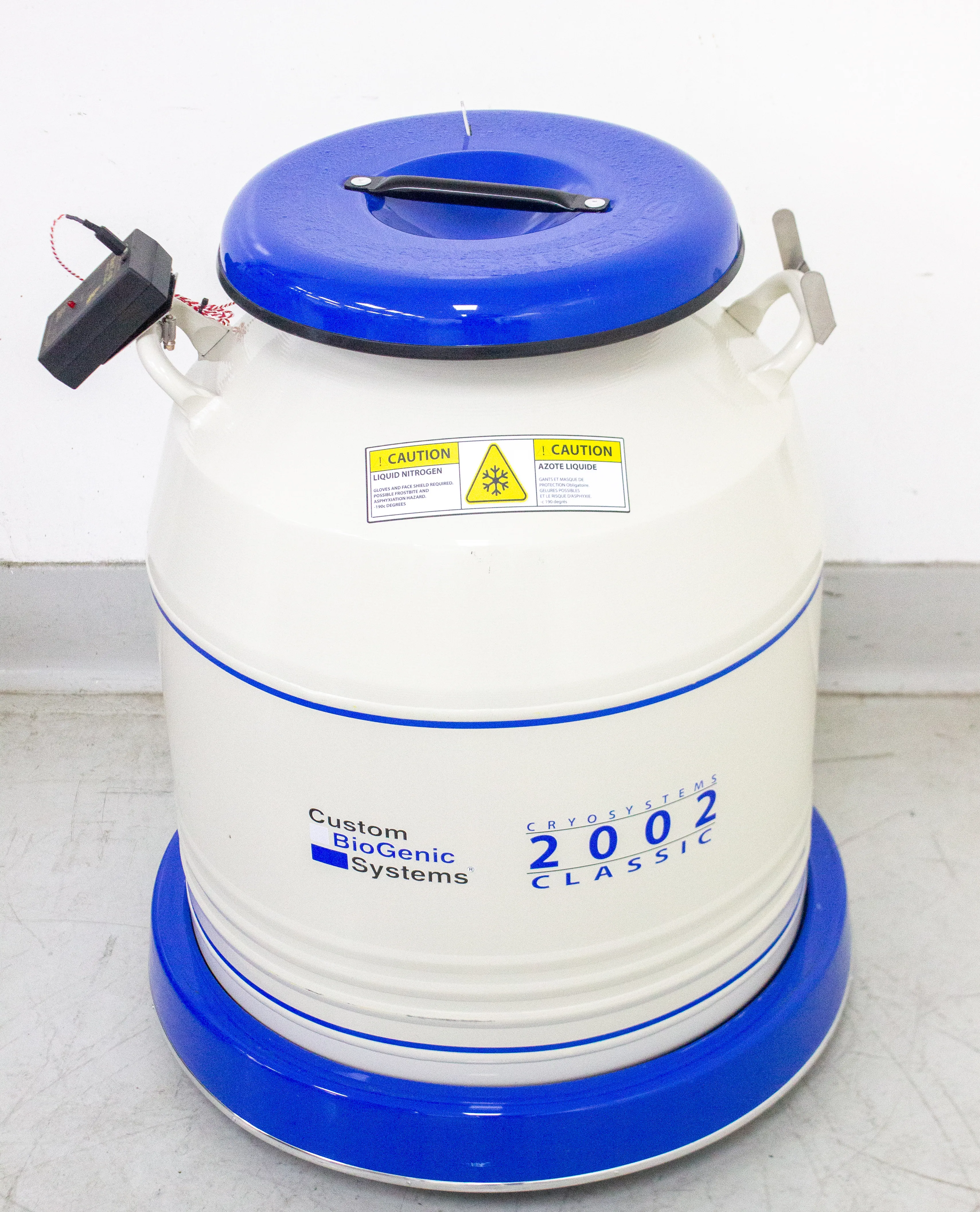 Custom BioGenic, CB202B Cryopreservation Storage System with BAT-1B LN2 Alarm, 71 Liter