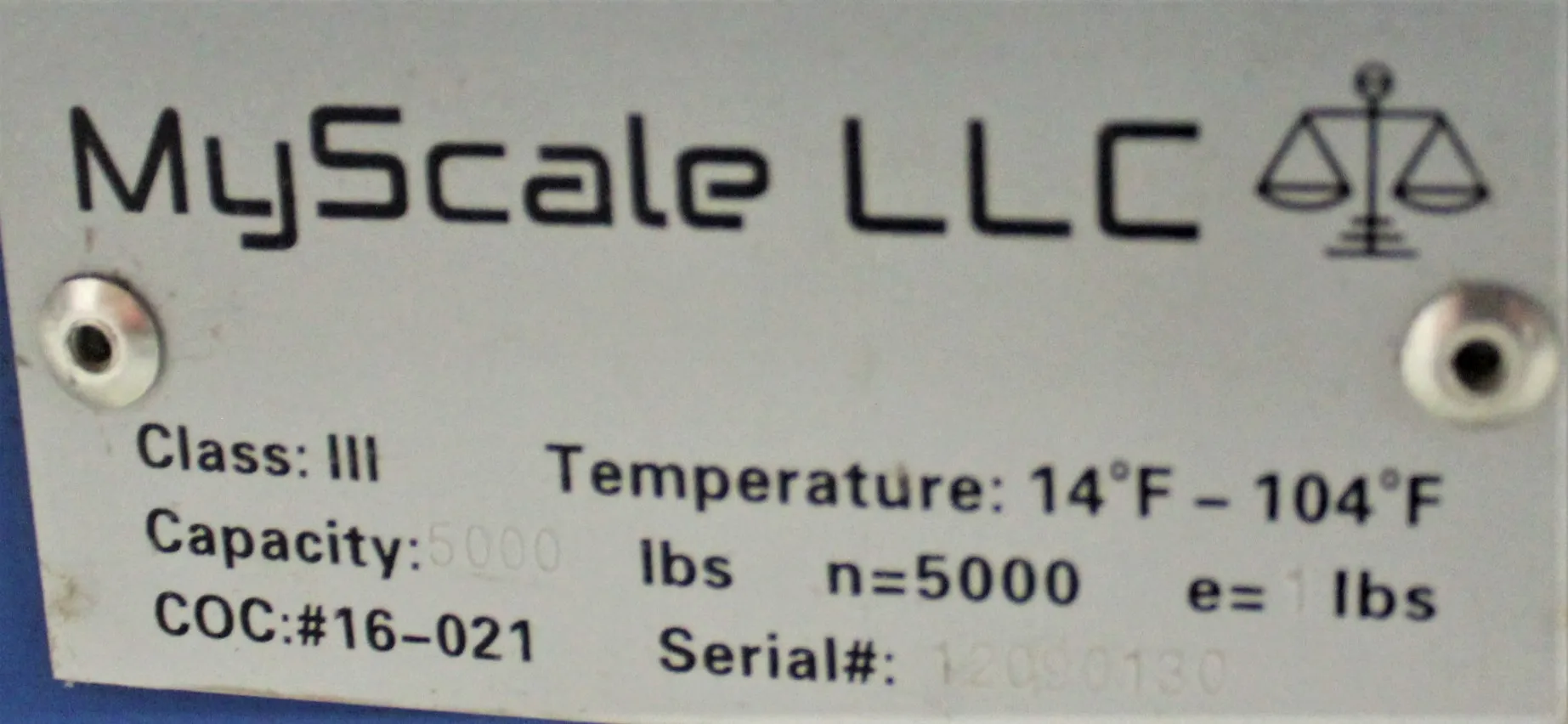 MyScale LLC III Bench Scale / Floor Scale