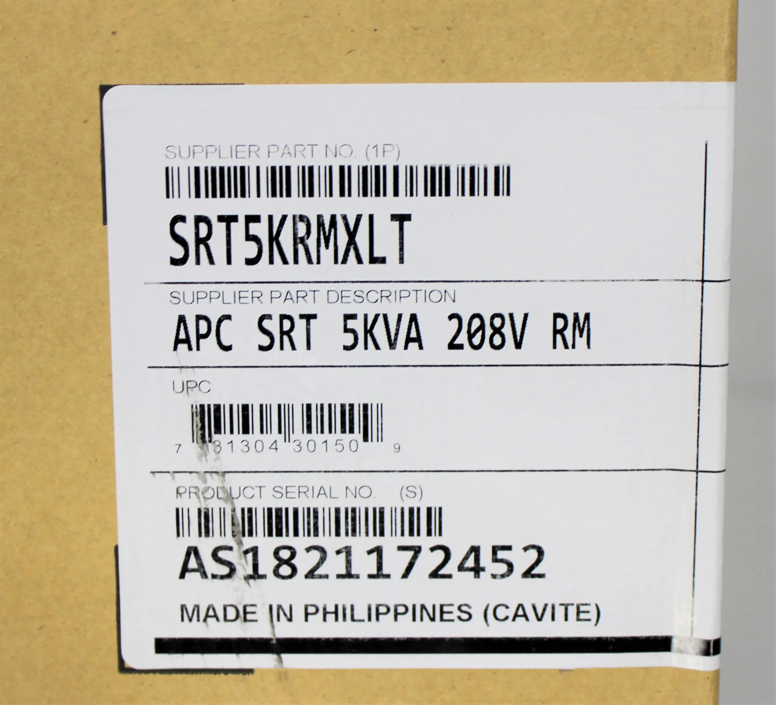 APC SRT5KRMXLT 120V/220V Smart-UPS On-Line Power Supply - UPS