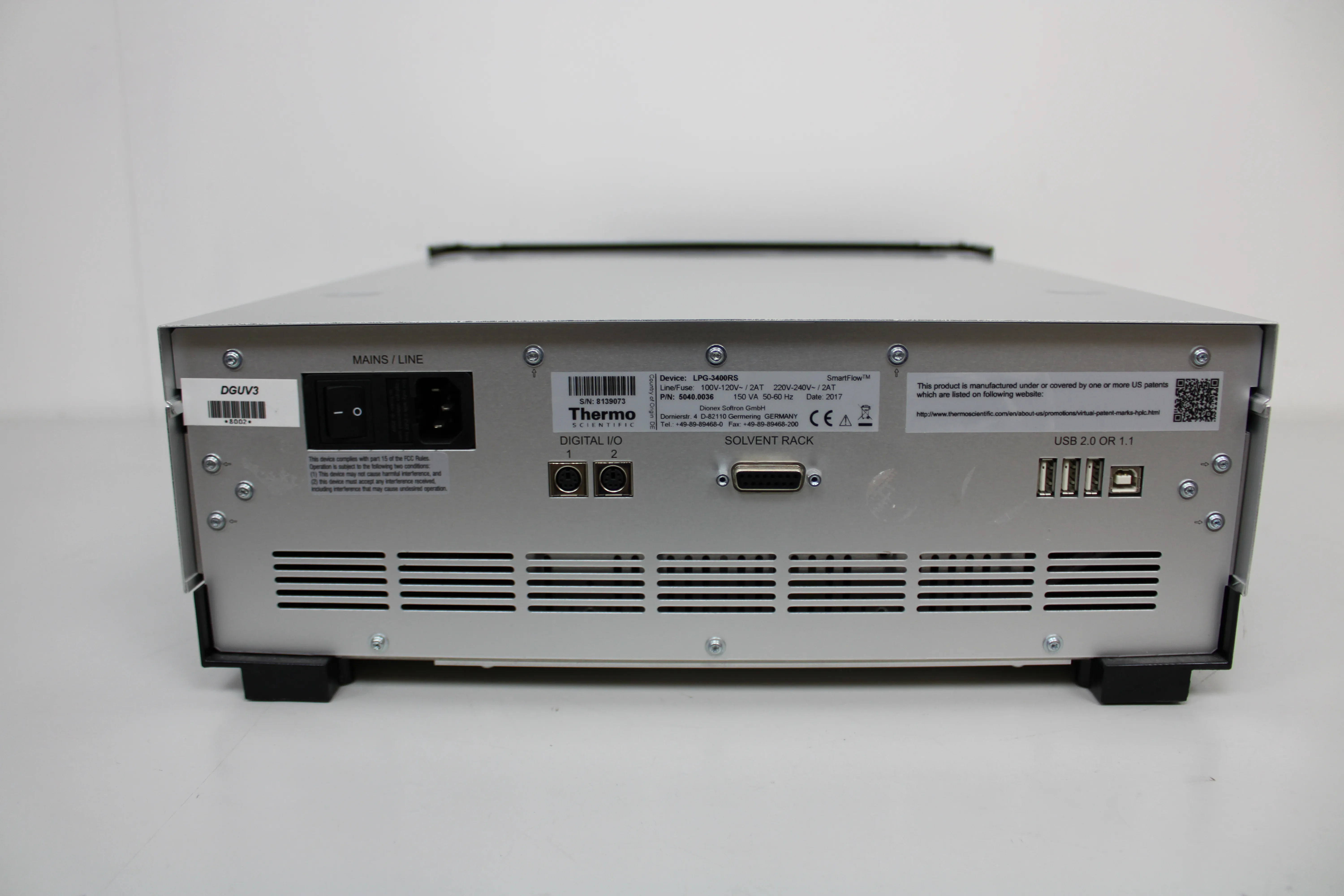 Dionex UltiMate 3000 Rapid Separation Quaternary Pump LC HPLC FPLC GC CE 120V/220V 50Hz/60Hz 8139343