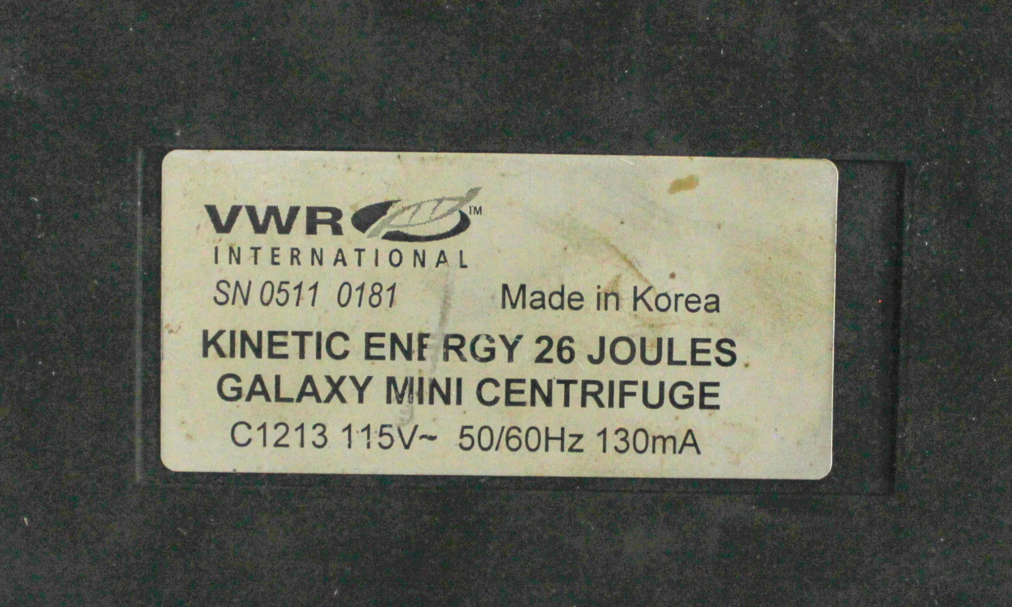 VWR Galaxy Centrifuge C1213 Microcentrifuge