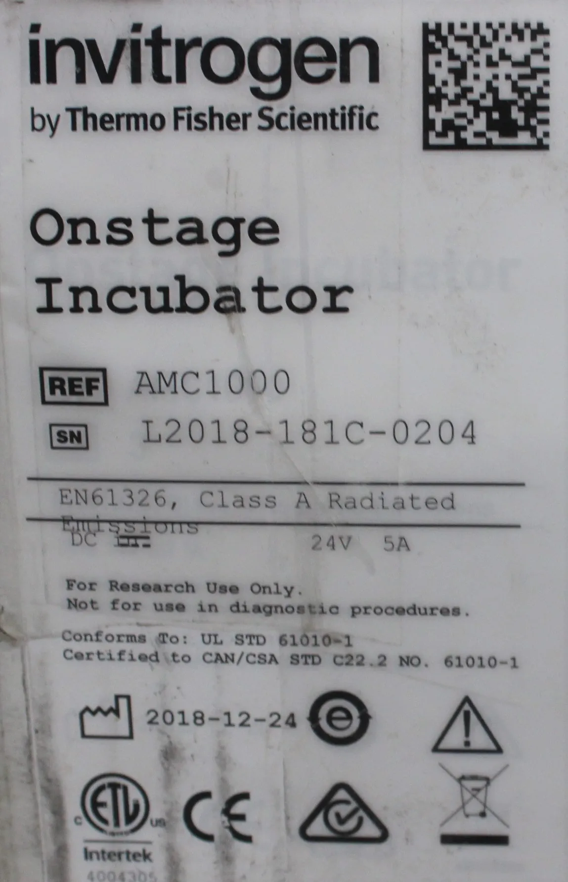 Invitrogen EVOS Onstage Incubator AMC1000