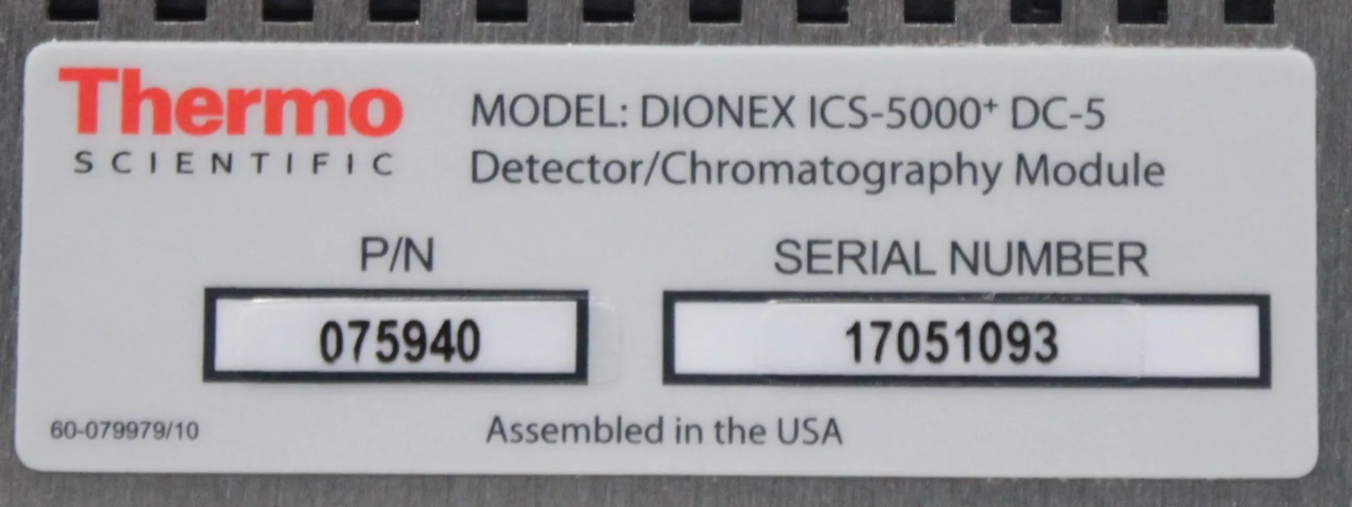 Thermo Fisher Dionex ICS-5000+DC-5 Detector/Chromatography Compartment