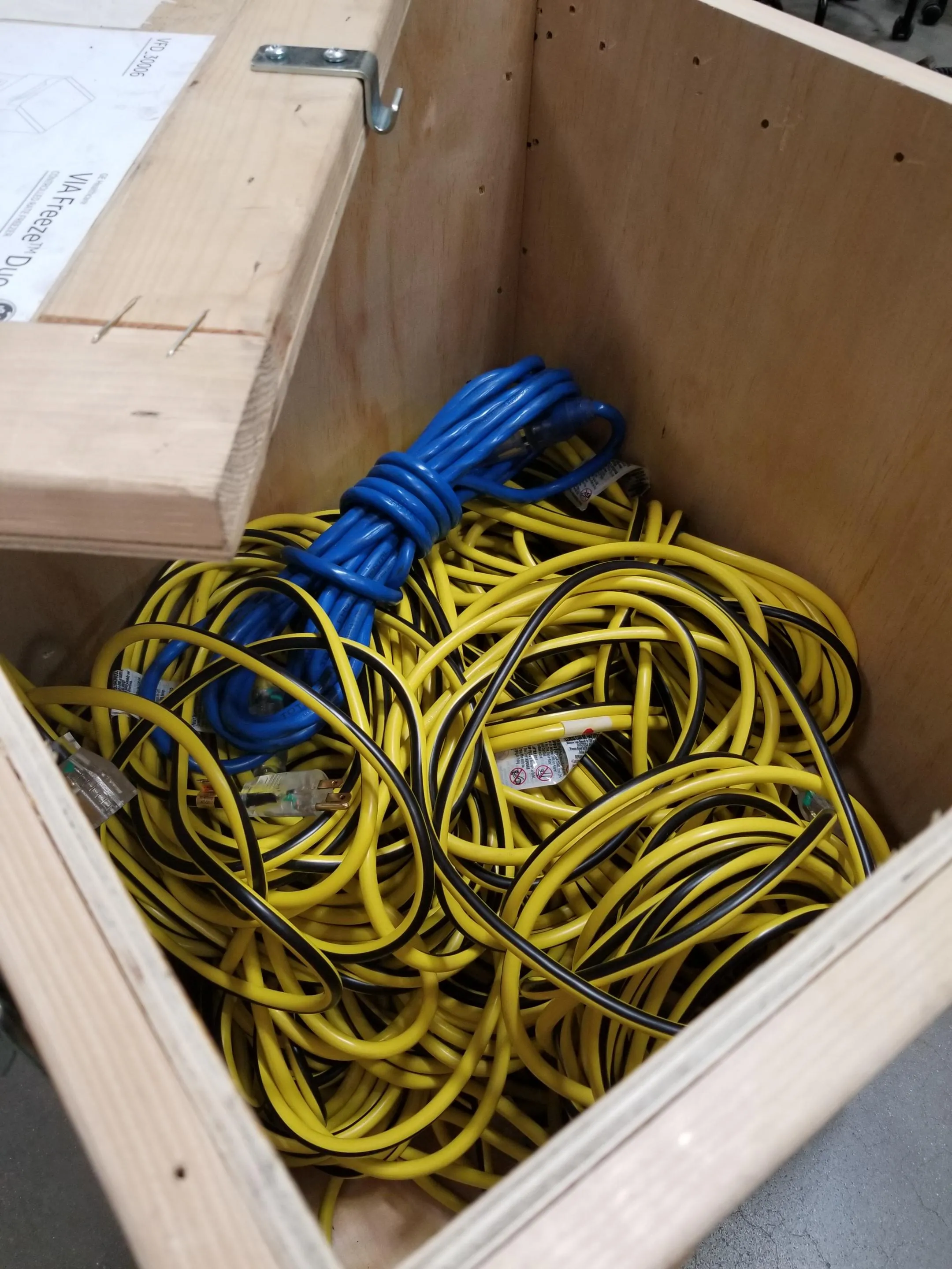 Used Crate of Extension Cords