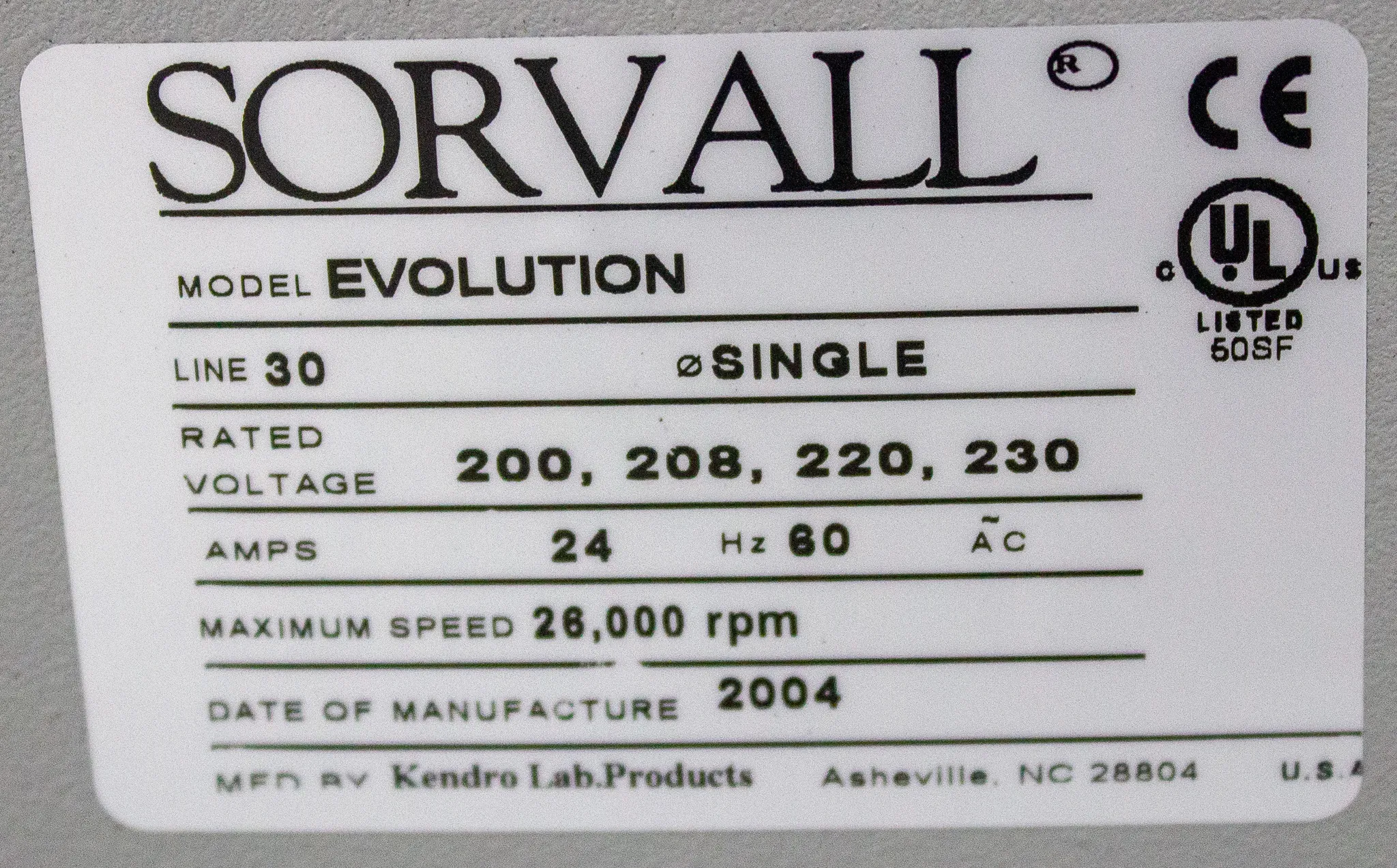 Sorvall Evolution RC Ultracentrifuge