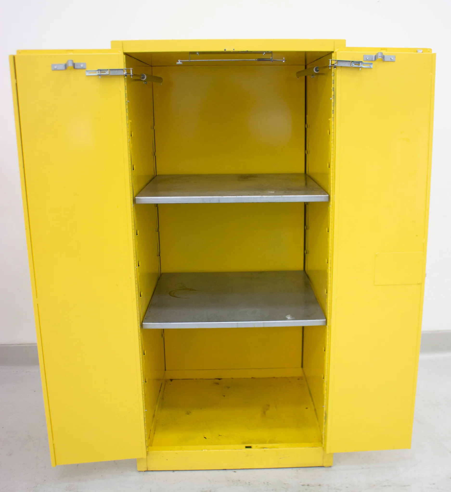 Eagle Flammable Storage Cabinet - Manual Doors, Yellow, 60 Gallon