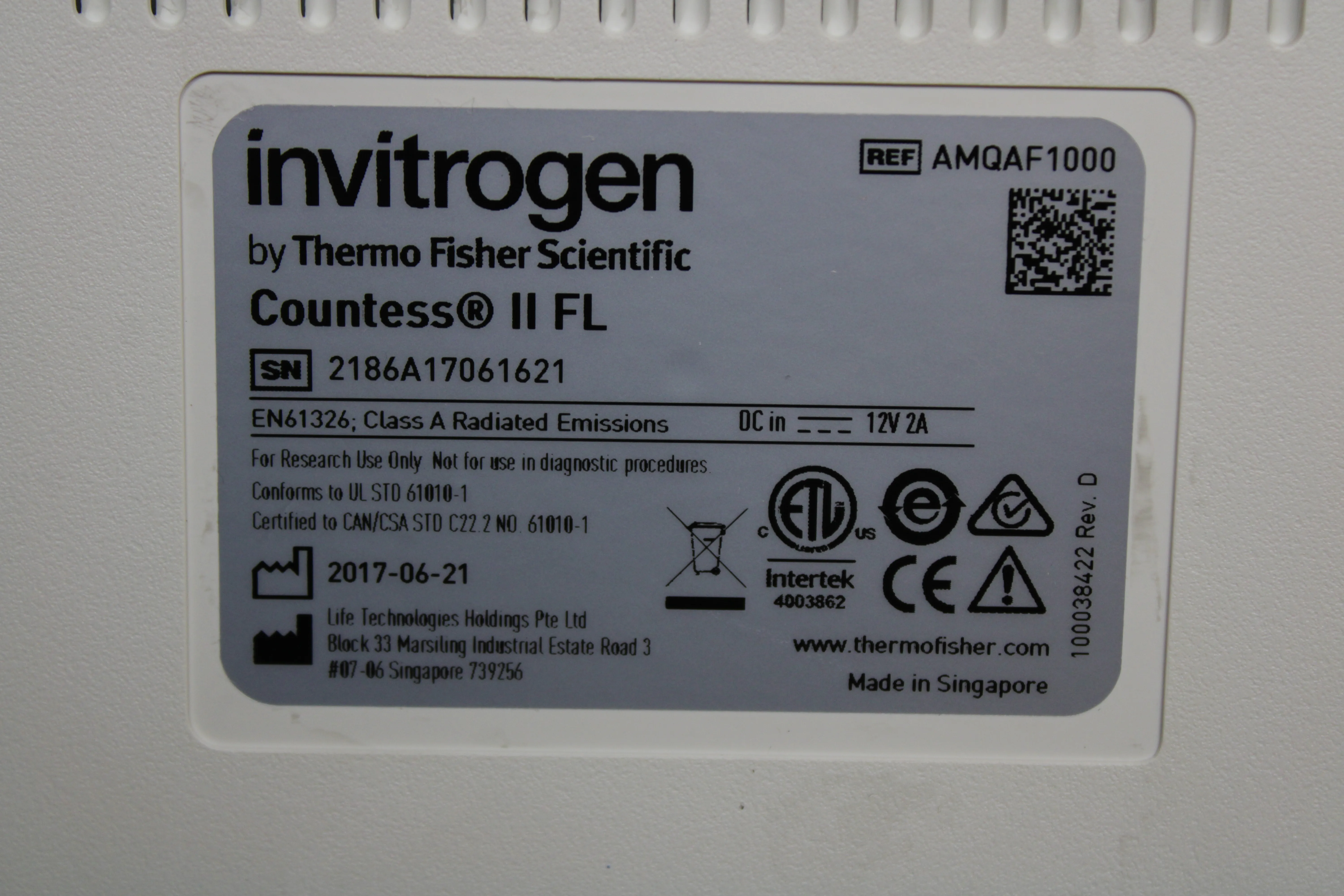 Invitrogen Countess II FL Automated Cell Counter