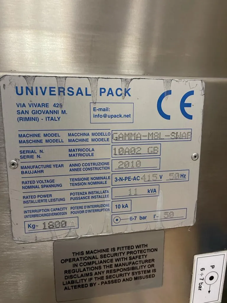 Universal Gamma M8L Swab Pharmaceutical Tablet Packaging Machine 50Hz UK