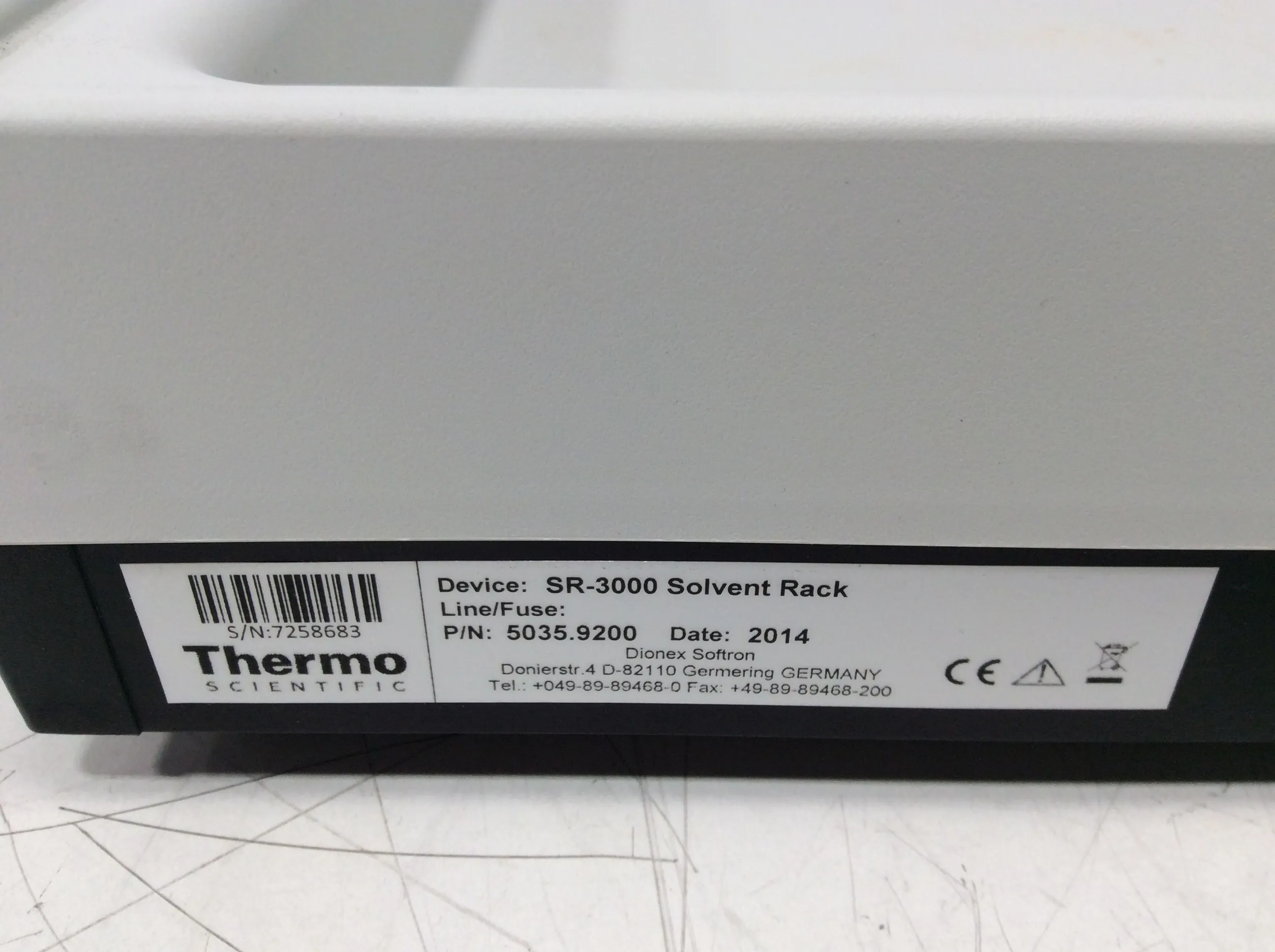 Thermo Scientific UltiMate SR-3000 Solvent Rack 5035.9200