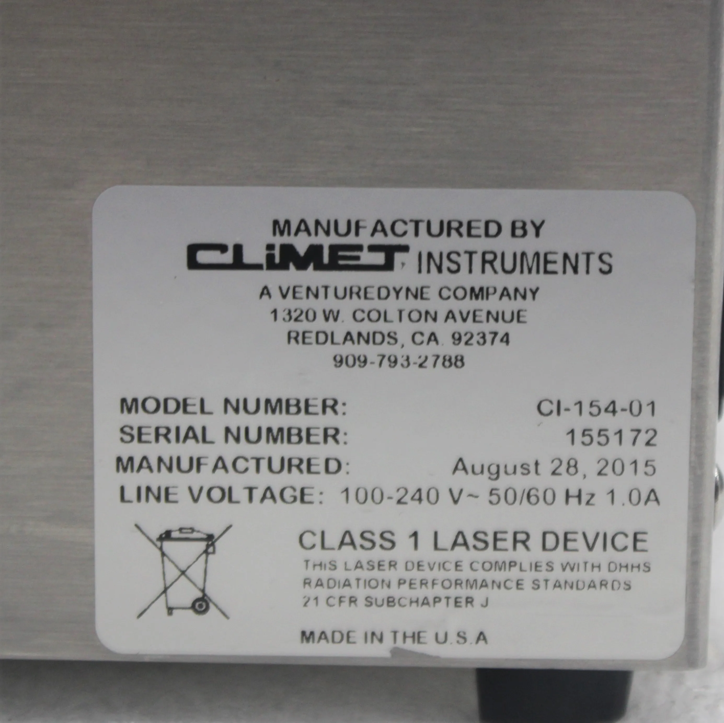 Climet CI-154-01 Pharmaceutical Grade Particle Size Analyzer