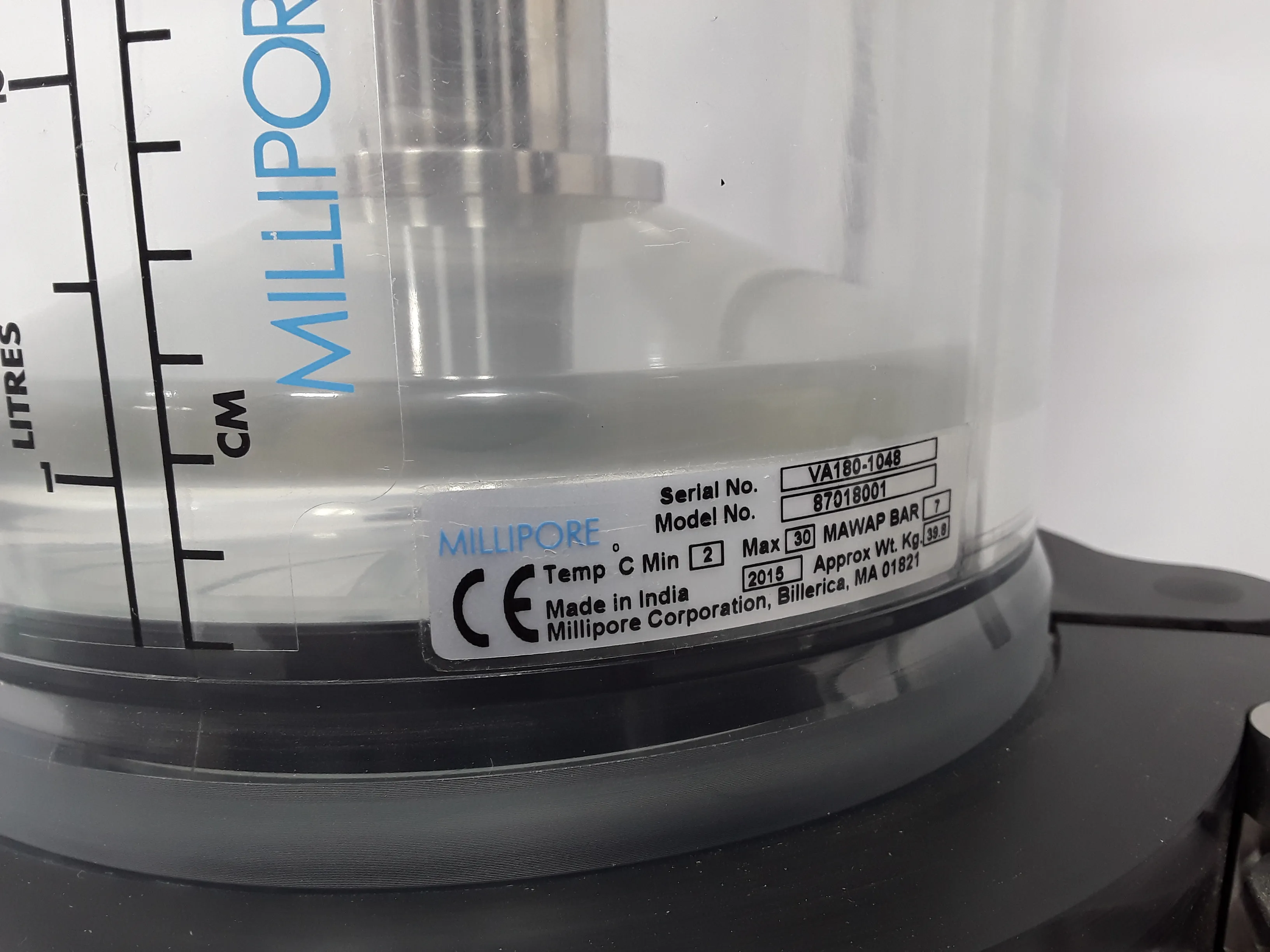 Millipore Vantage Chromatography Column Model 87018001